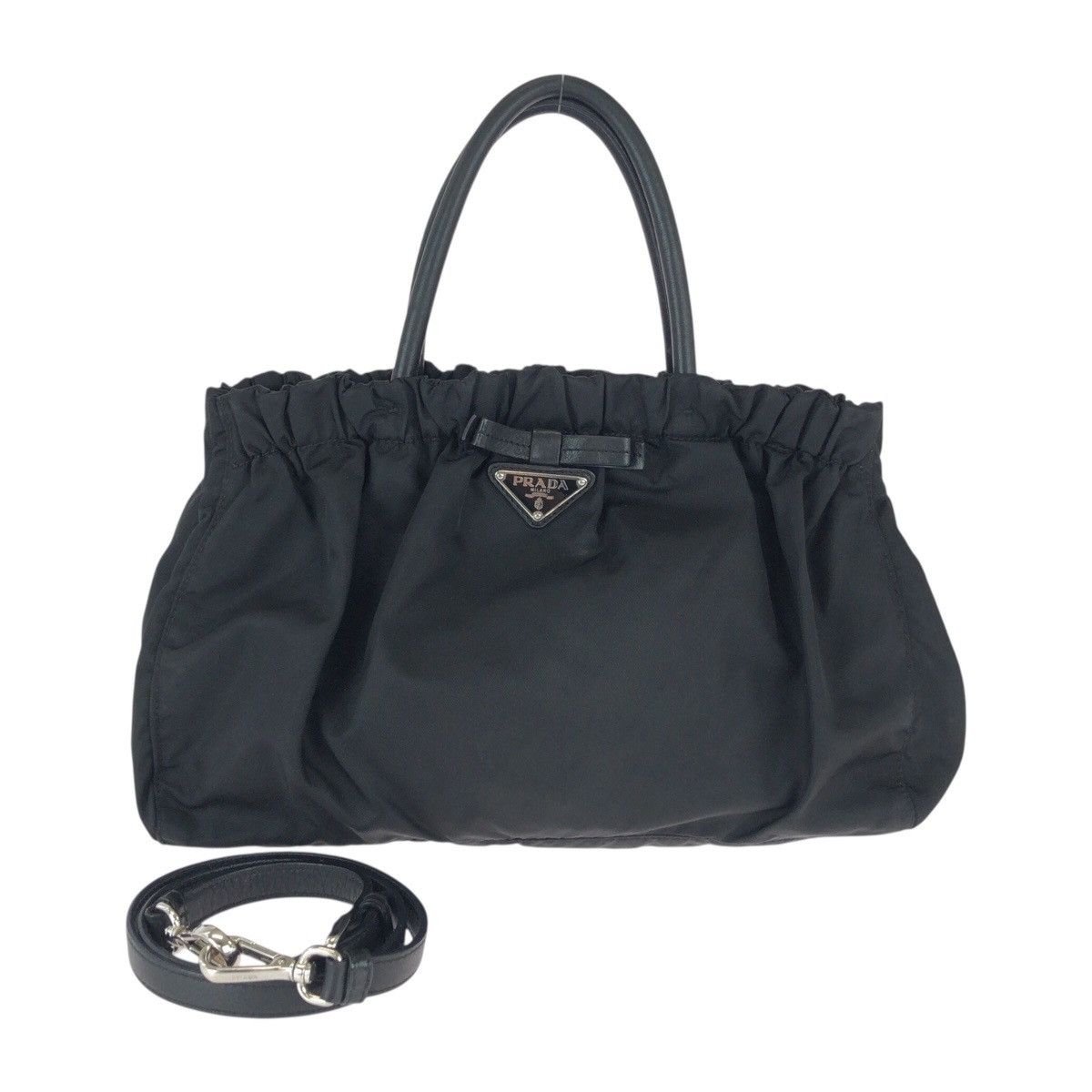 Prada Prada Prada Tessuto Nylon/Leather 2way Bag Textile Shoulder Bag DUTY FREE for USA Size ONE SIZE - 1 Thumbnail