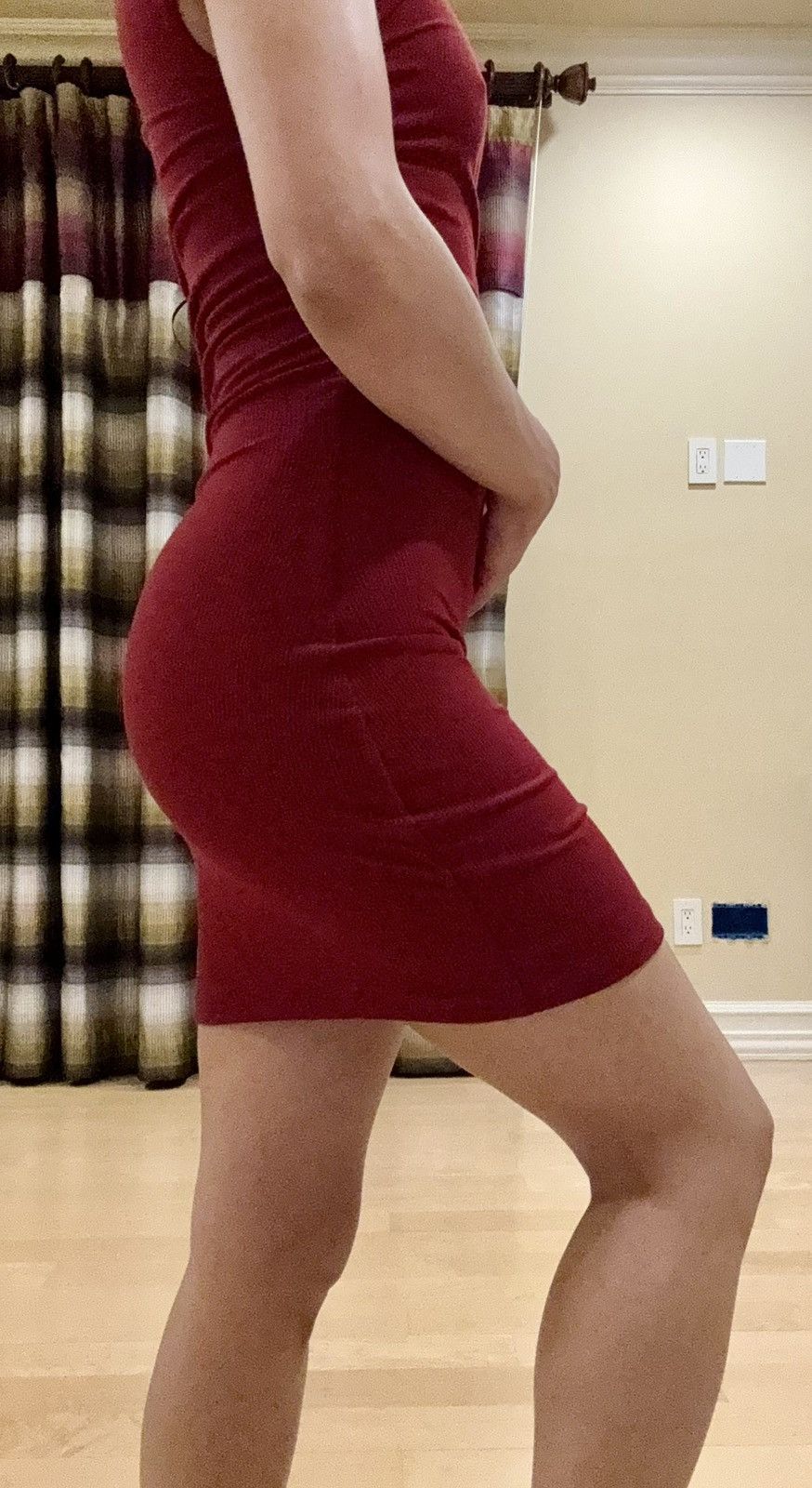 Fashion Nova Fashion Nova Wine Ribbed Mini Dress Size XS / US 0-2 / IT 36-38 - 2 Thumbnail