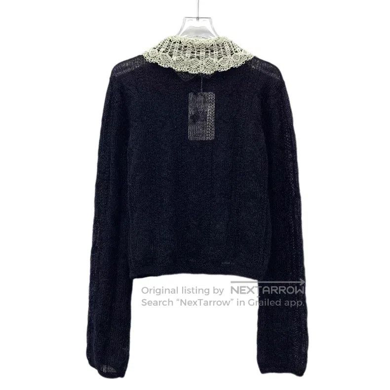Saint Laurent Paris Saint Laurent Paris Black Knit Shawl Collar Single Breaste Size L / US 10 / IT 46 - 2 Thumbnail