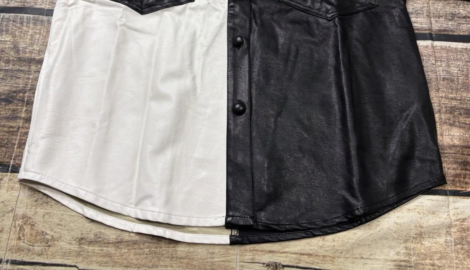 Other Le Lis Collection Jacket Womens S Faux Leather Colorblock Size S / US 4 / IT 40 - 5 Thumbnail
