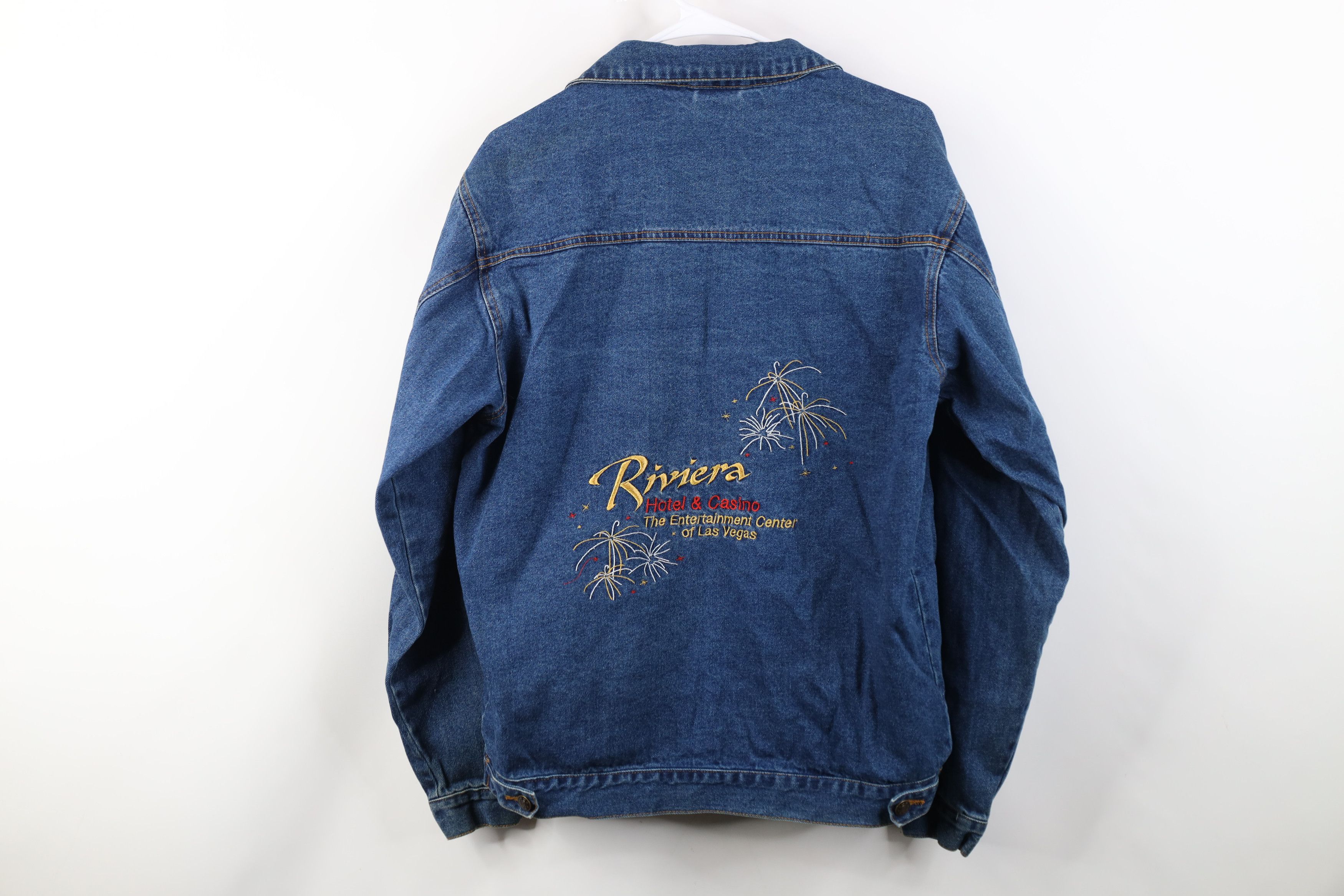Vintage Vintage 90s Streetwear Casino Denim Jean Trucker Jacket Blue Size US S / EU 44-46 / 1 - 14 Thumbnail