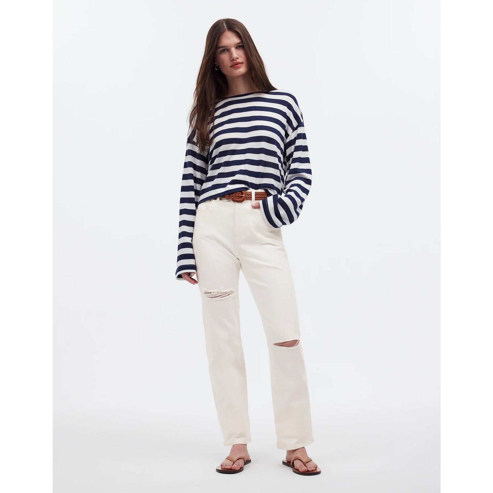 Madewell NWT Madewell The Tall '90s Straight Jean Tile White Size 25T Size 25" / US 0 / IT 36 - 1 Thumbnail