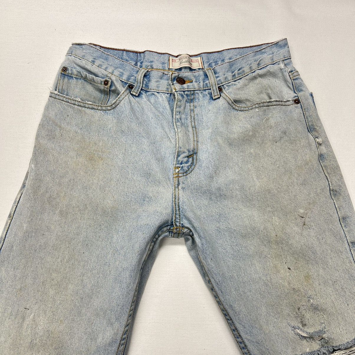 Levi's × Vintage Levis Jeans Blue Signature Corte Regular Work Distressed Rip Size US 32 / EU 48 - 6 Thumbnail