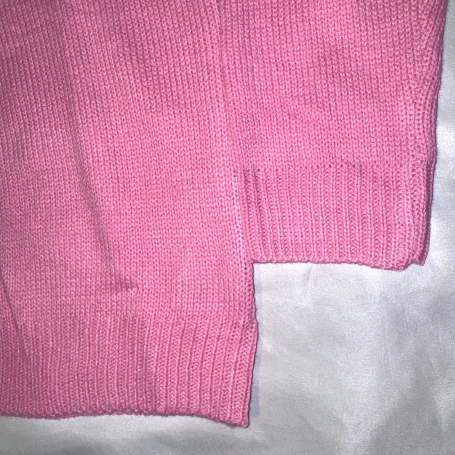 Vintage Pink Lily Sweater Shirt Womens Medium Pink Skull Knit Crew Neck Pullover Long Sleeve Size M / US 6-8 / IT 42-44 - 4 Thumbnail