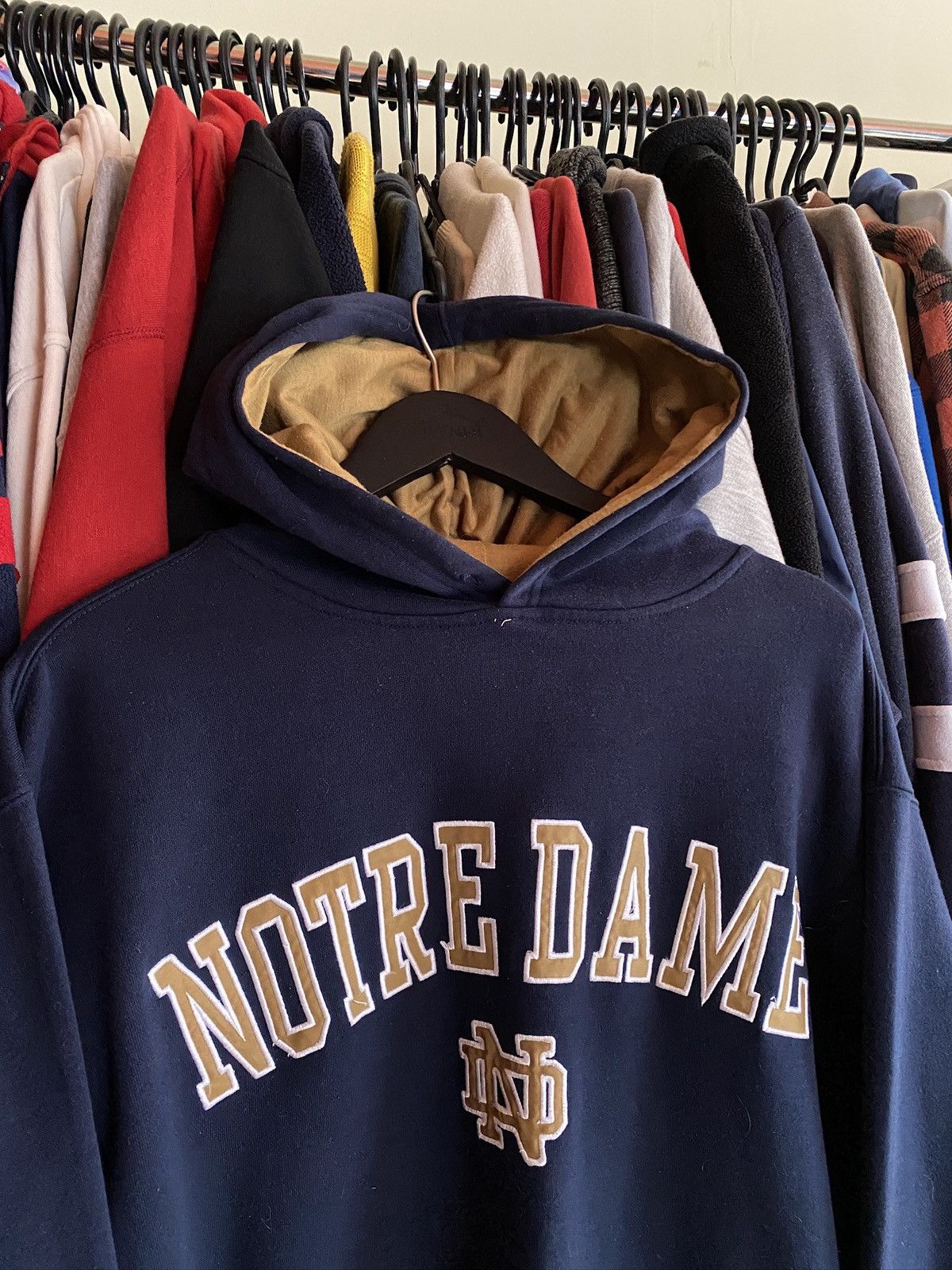 Russell Athletic VINTAGE RUSSELL ATHLETIC NOTRE DAME HOODIE Size US L / EU 52-54 / 3 - 2 Thumbnail