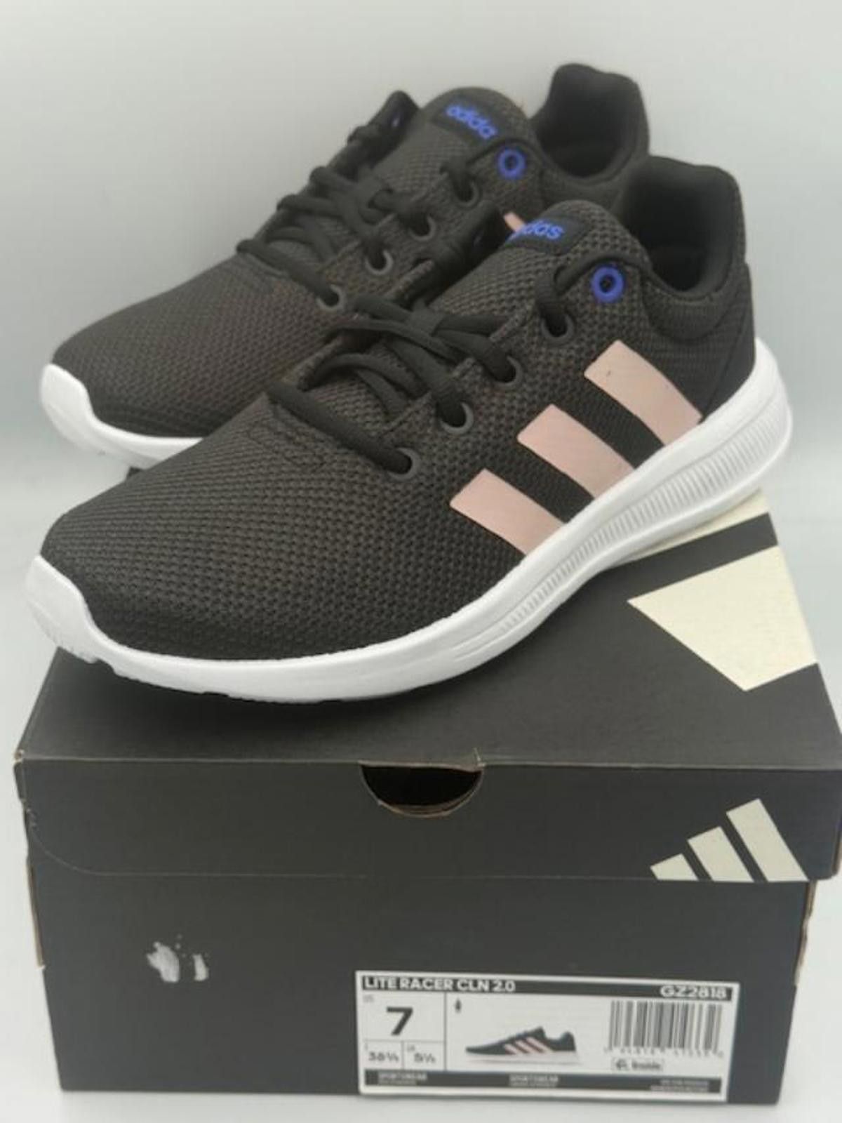 Adidas Adidas Lite Racer CLN 2.0 Black/Pink Running Shoes Size W7 Size US 7 / IT 37 - 1 Thumbnail
