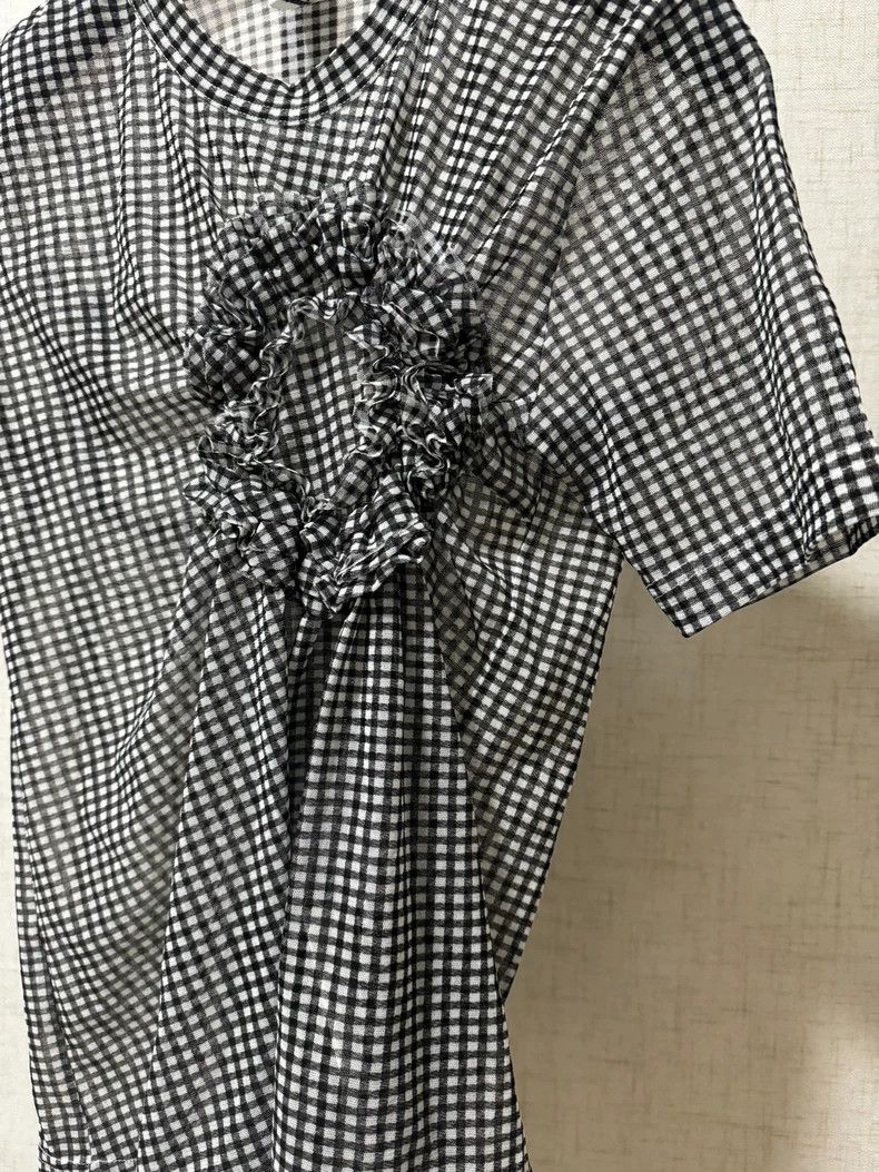Comme des Garcons Comme Des Garcons Translucent black and white plaid floral Size L / US 10 / IT 46 - 4 Thumbnail