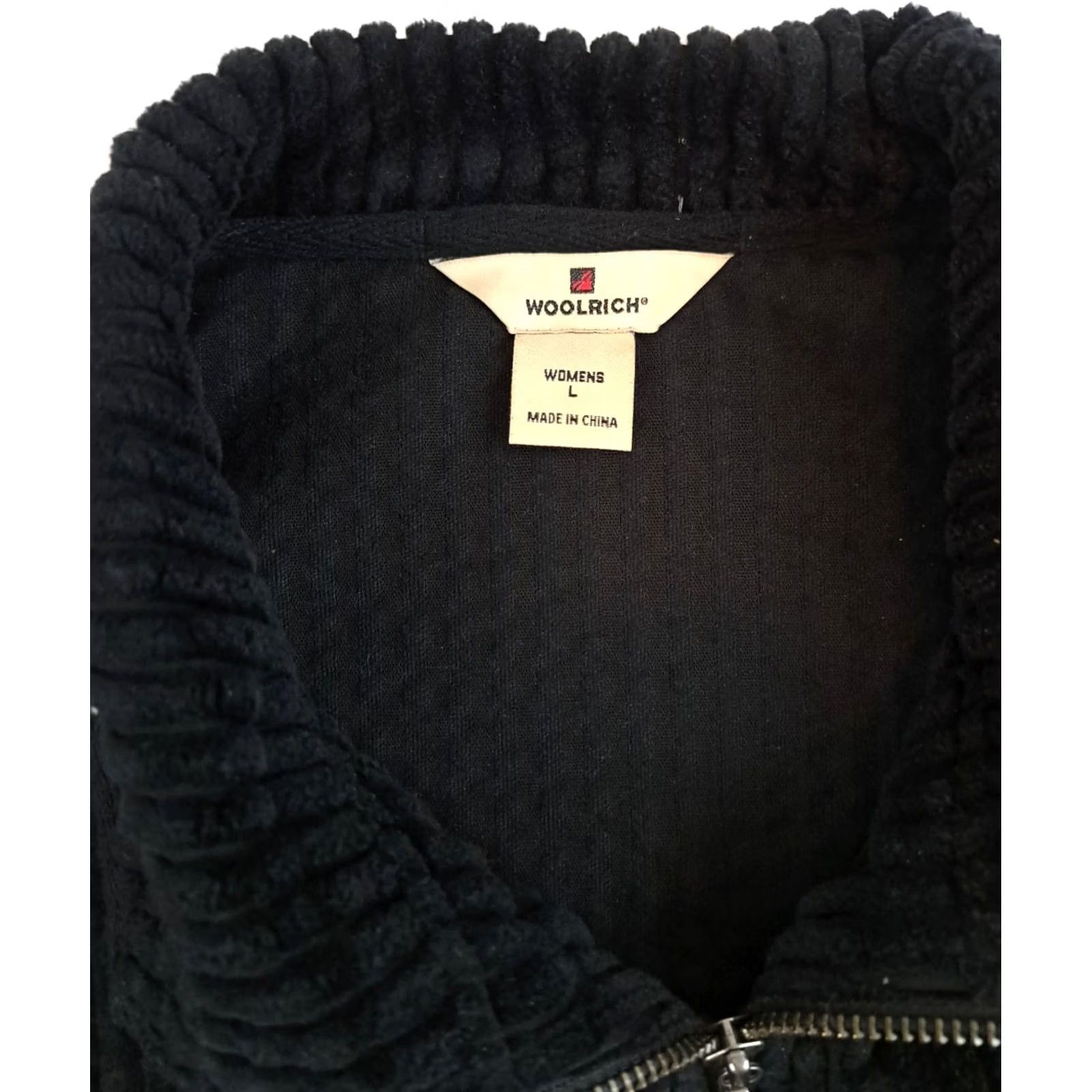 Vintage VINTAGE Woolrich Cardigan Women Ribbed Cotton Zipper Black Large Sweater Ladies Regular Cardigan 24in long 20in pit to pit Size L / US 10 / IT 46 - 7 Thumbnail
