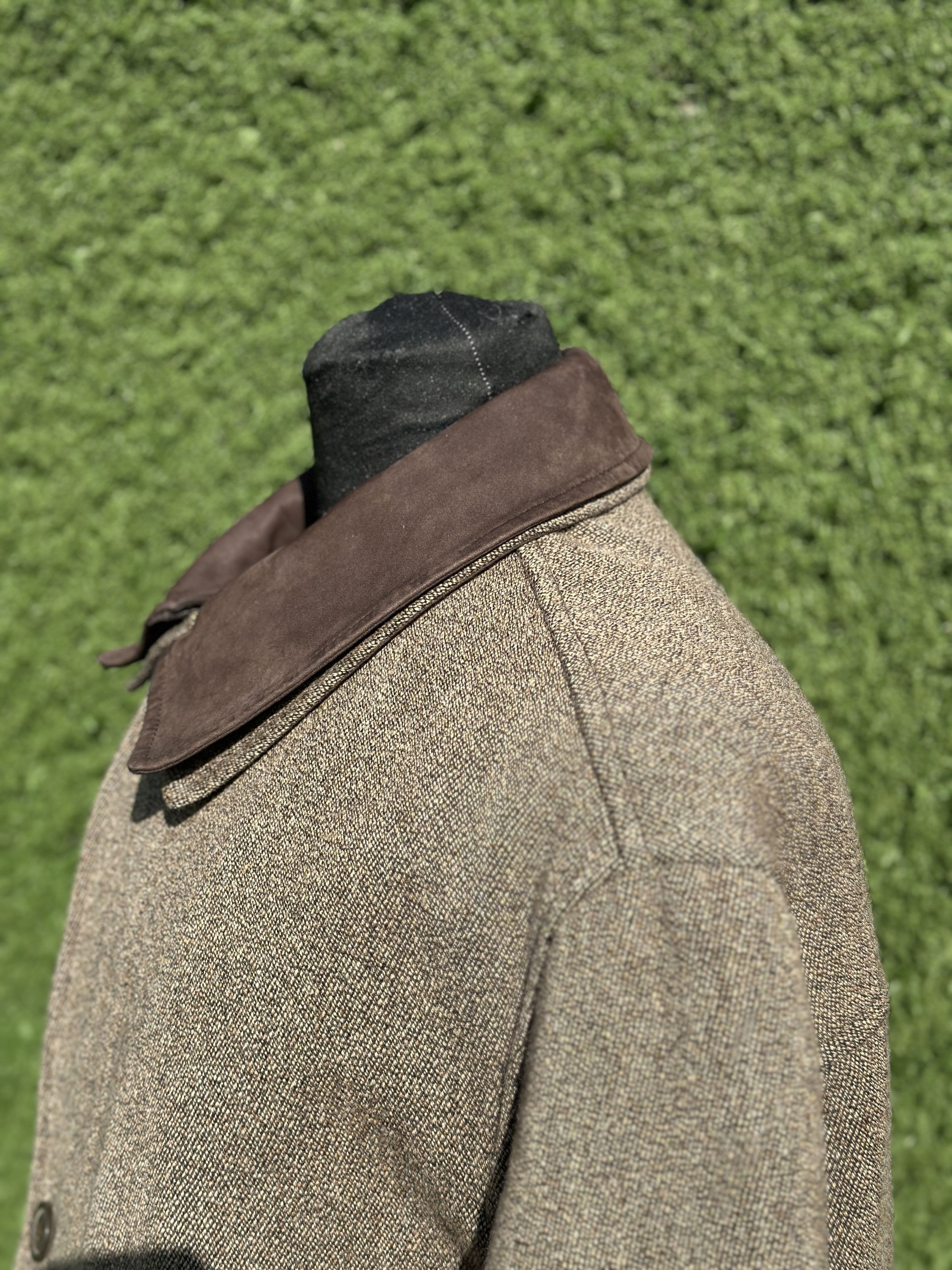 Canali Canali Wool Cashmere Tweed Style Coat Leather Collar 50 IT Size US M / EU 48-50 / 2 - 12 Thumbnail