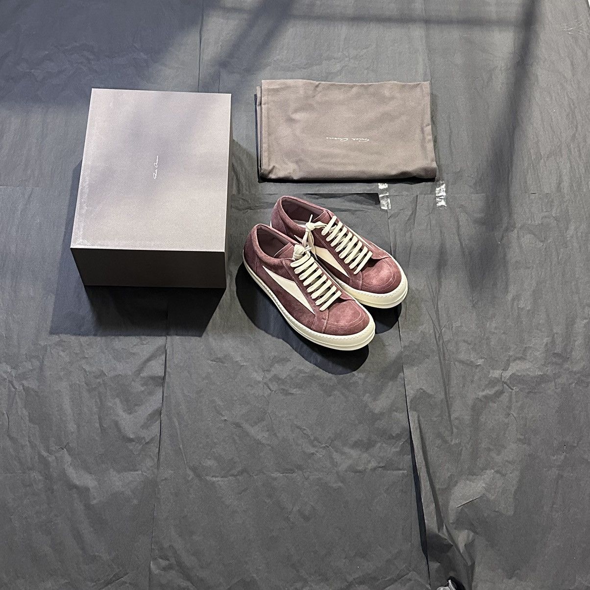 image of Rick Owens Vintage Sneak Shoes in Dust Pink, Men's (Size 11)
