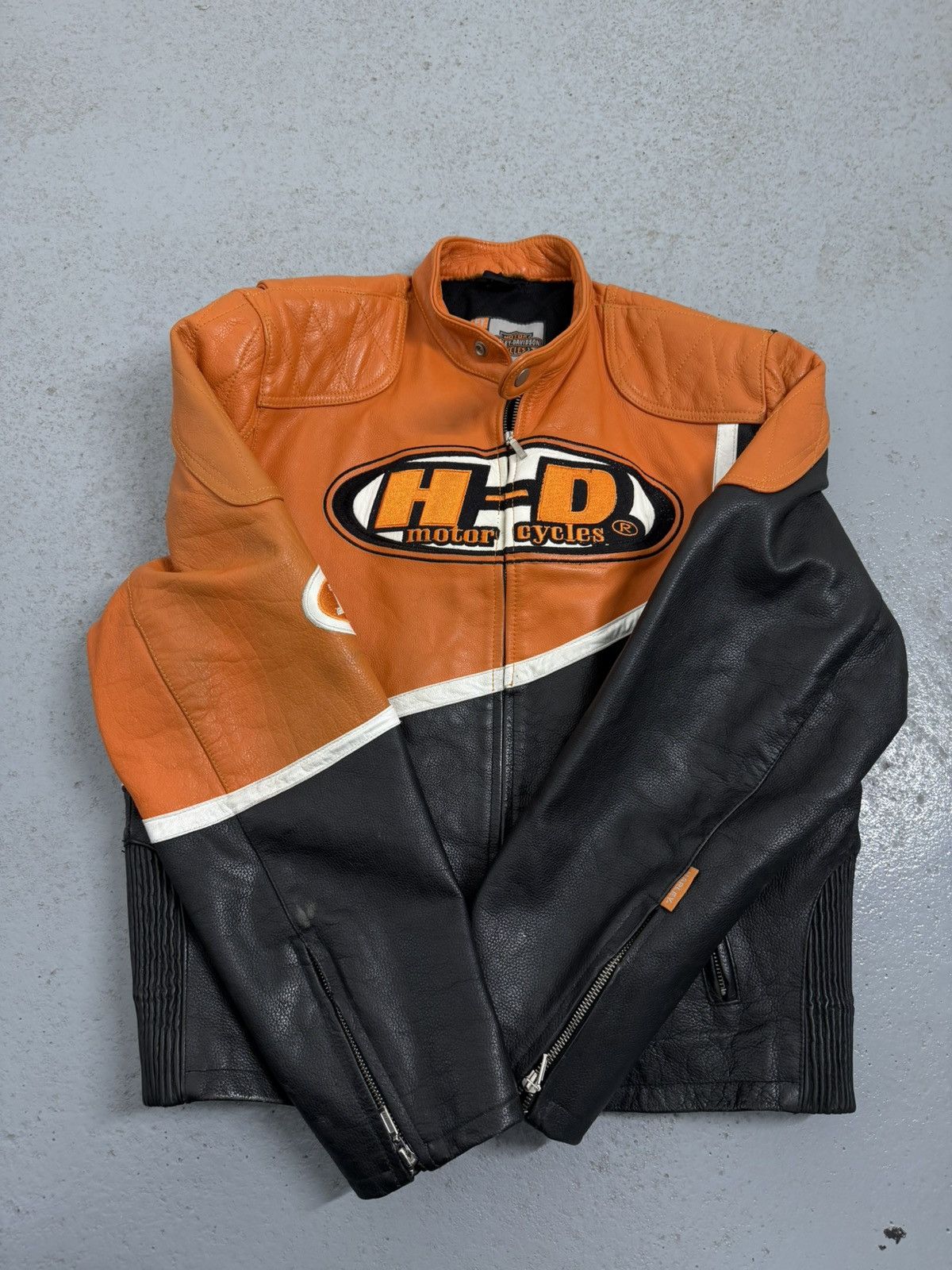 Harley Davidson Vintage Harley-Davidson Embroidered Logo Leather Jacket Size US S / EU 44-46 / 1 - 7 Thumbnail