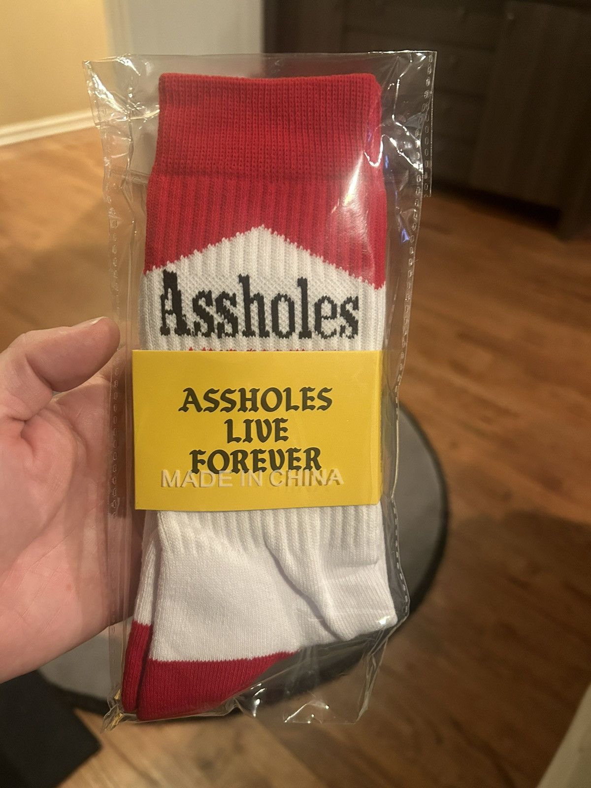 Pre-owned Nike Assholes Live Forever Socks In Multicolor