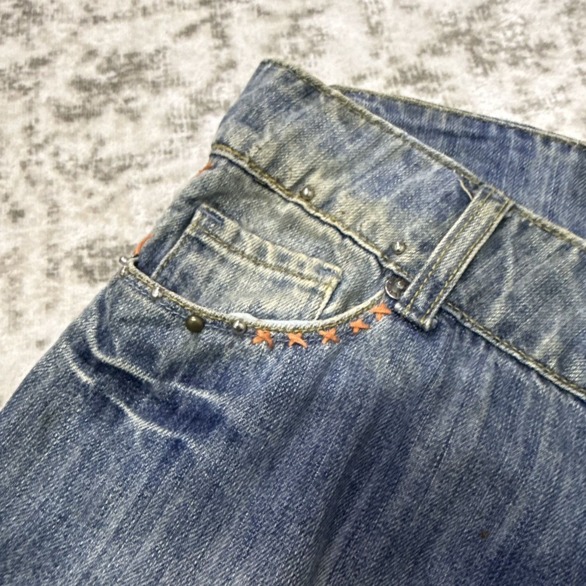 Kapital Vintage Japanese Brand Patch Work Embroidery Flared Jeans Size 30" / US 8 / IT 44 - 8 Thumbnail