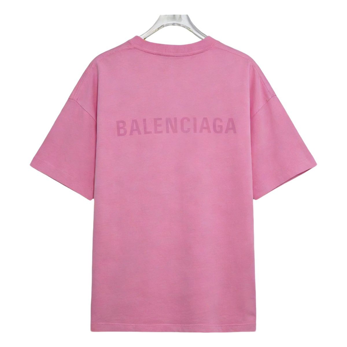 Balenciaga Balenciaga Pink Vintage Jersey Drop Shoulder T-Shirt K26WX Size US M / EU 48-50 / 2 - 2 Thumbnail