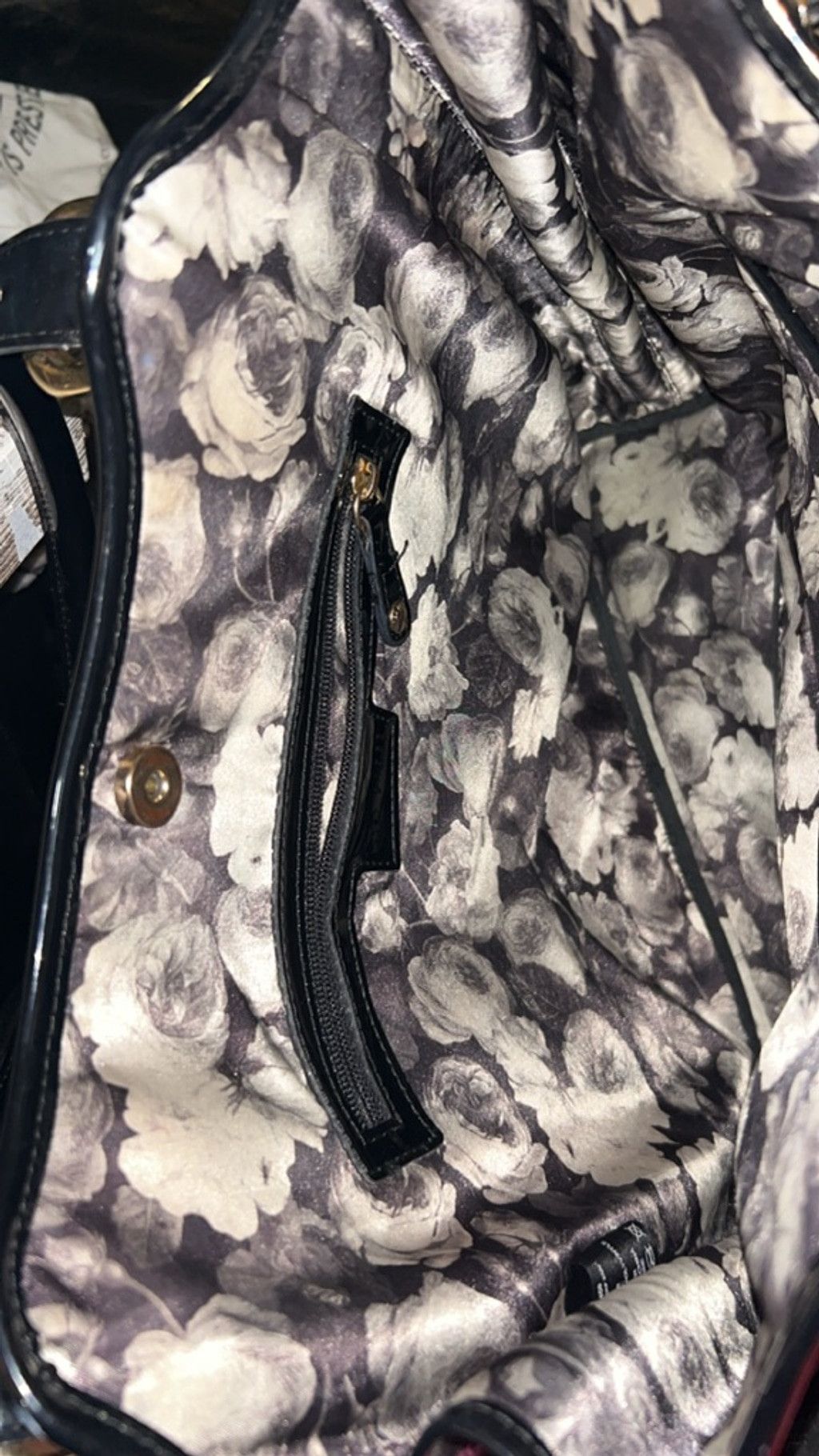 Ted Baker Women's Ted Baker Black Patent Chevron Tote Bag One Size wit Size ONE SIZE - 7 Thumbnail