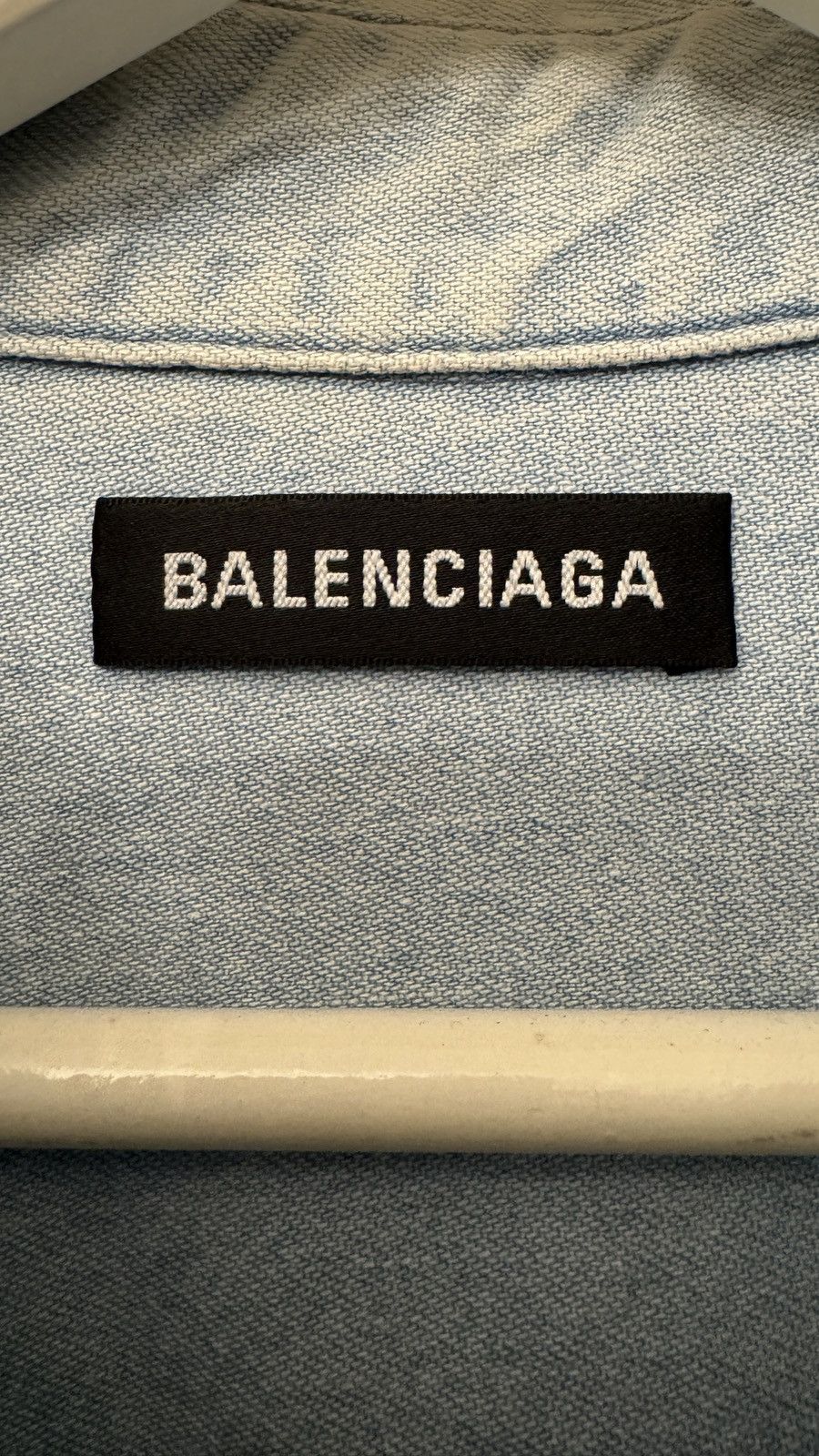Balenciaga Balenciaga Logo Washed light blue Denim Big Shirt jacket Size US M / EU 48-50 / 2 - 5 Thumbnail