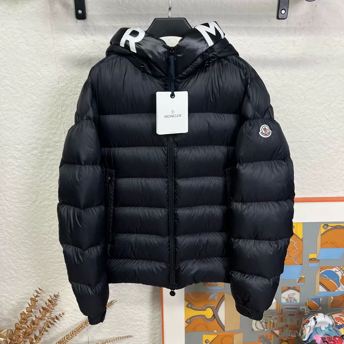 Moncler Moncler Logo Black Down Jacket Size US L / EU 52-54 / 3 - 1 Thumbnail