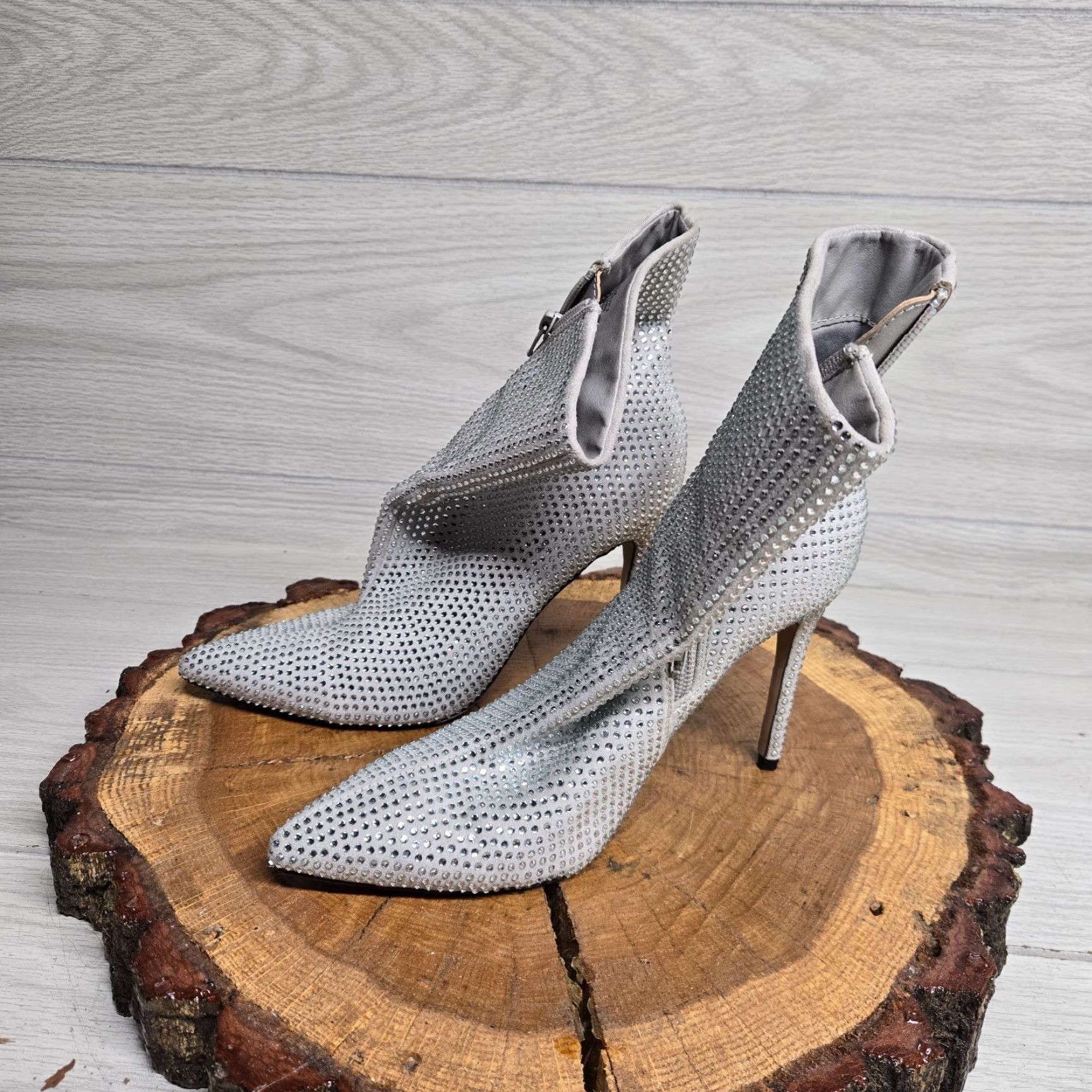 Vintage Shoedazzle Gem Dimond Sparkle Heel Bootie Women's Size 7 Adult Size US 7 / IT 37 - 3 Thumbnail