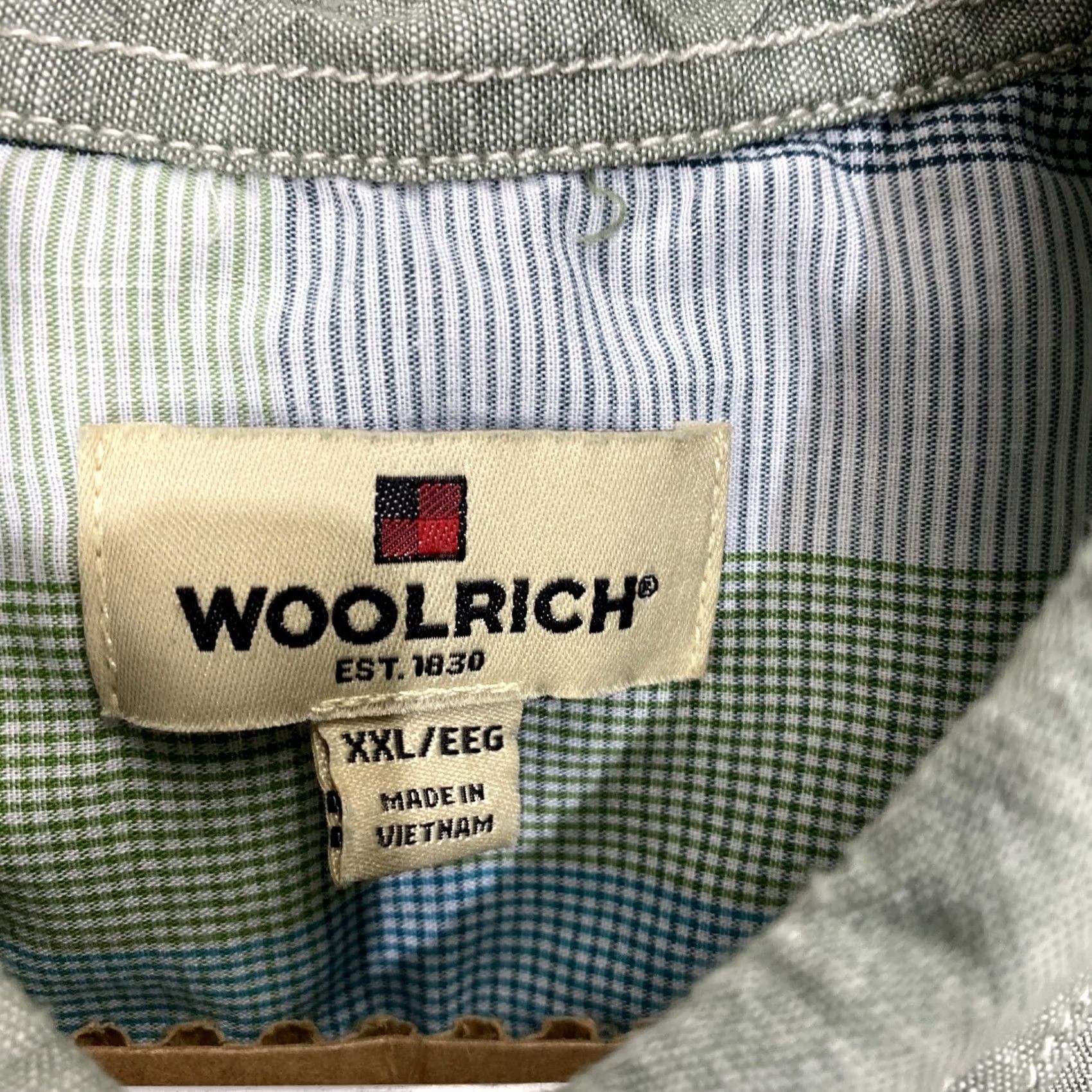 Vintage Woolrich Mens Short Sleeve Button-Up Shirt XXL Green Pockets Casual Outdoor Logo Button-Down Collar Size US XXL / EU 58 / 5 - 3 Thumbnail