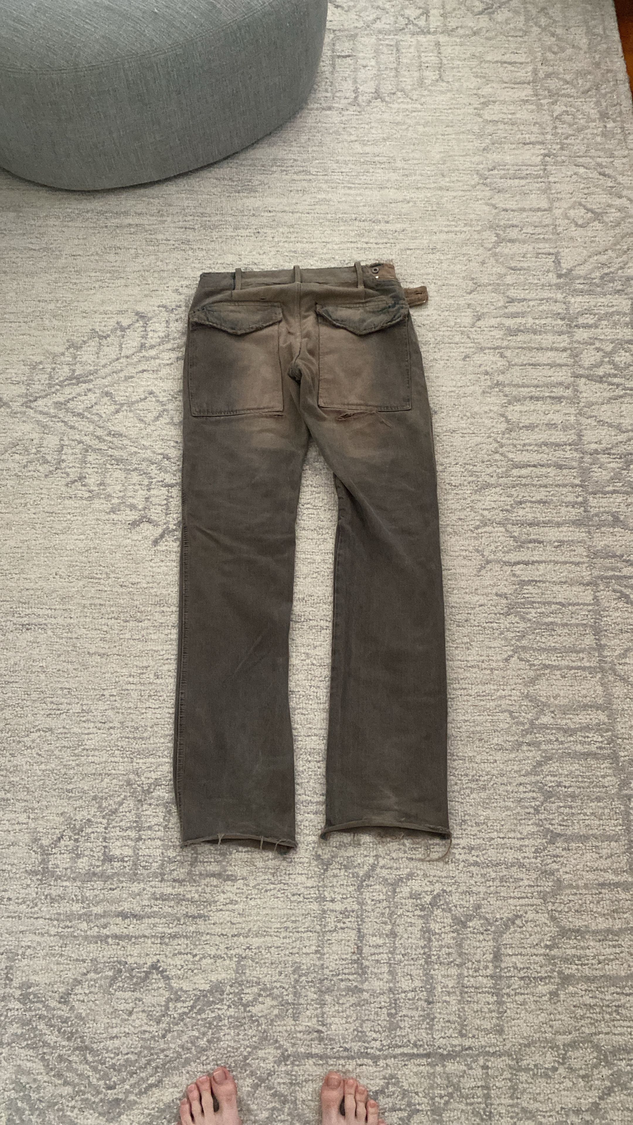 Rick Owens Rick Owens Fw06 Dustalator Double Layer Mudwash Aircut Size US 29 - 4 Thumbnail