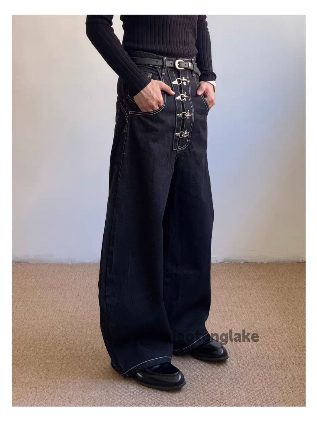 Jean ltx denim wide Leg loose baggy flared yuppie jeans Size US 30 / EU 46 - 5 Thumbnail