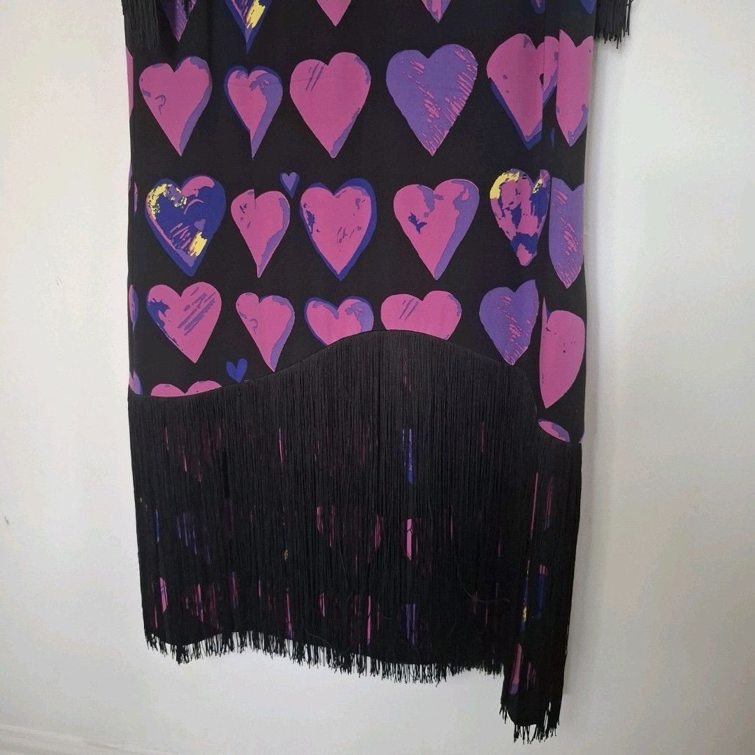 H&M × Versace VERSACE X H&M Fringe Lovehearts Flapper Dress Size 40 Size M / US 6-8 / IT 42-44 - 4 Thumbnail