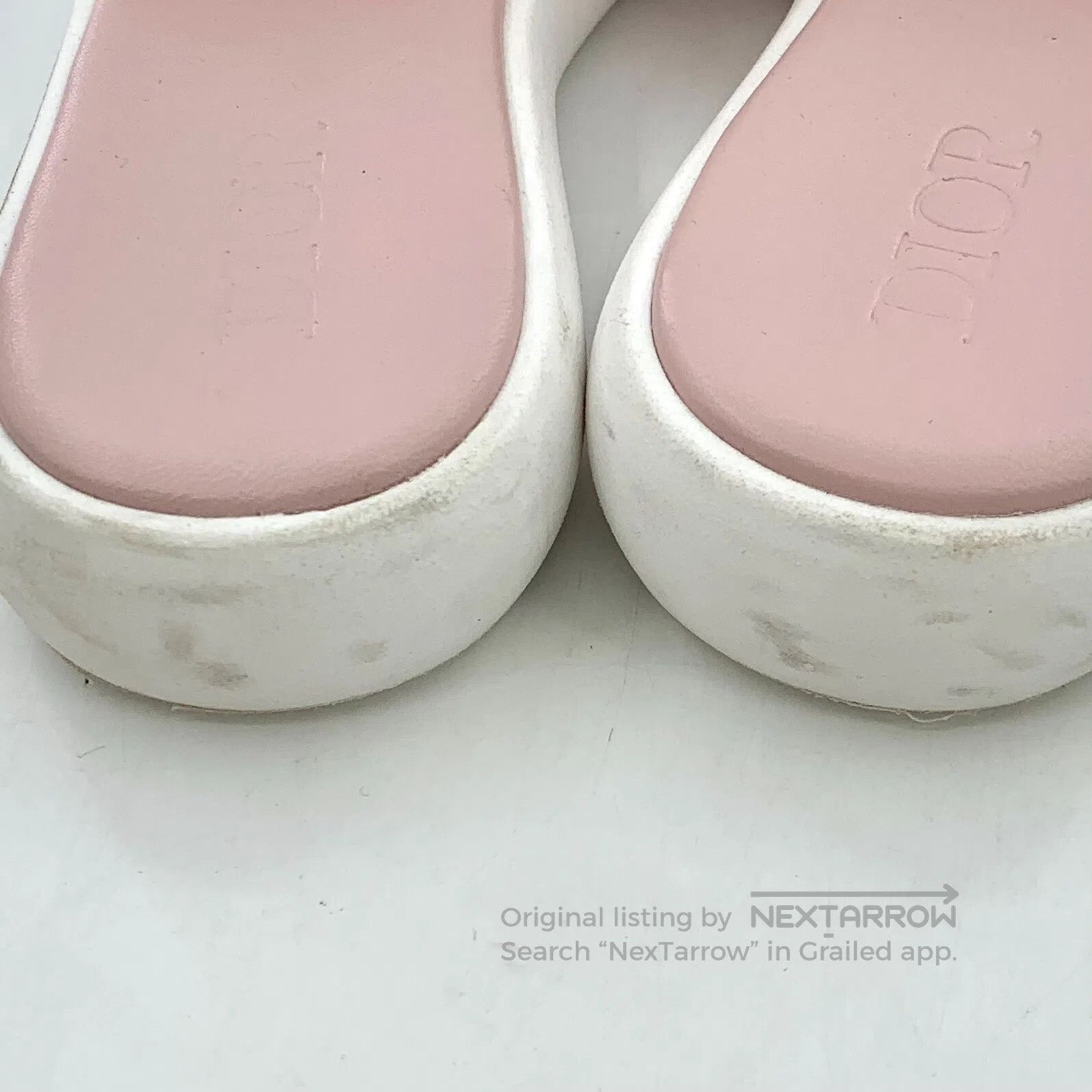 Dior Dior Pink logo letter flocking casual flat slippers| Size US 5.5 / IT 35.5 - 9 Thumbnail