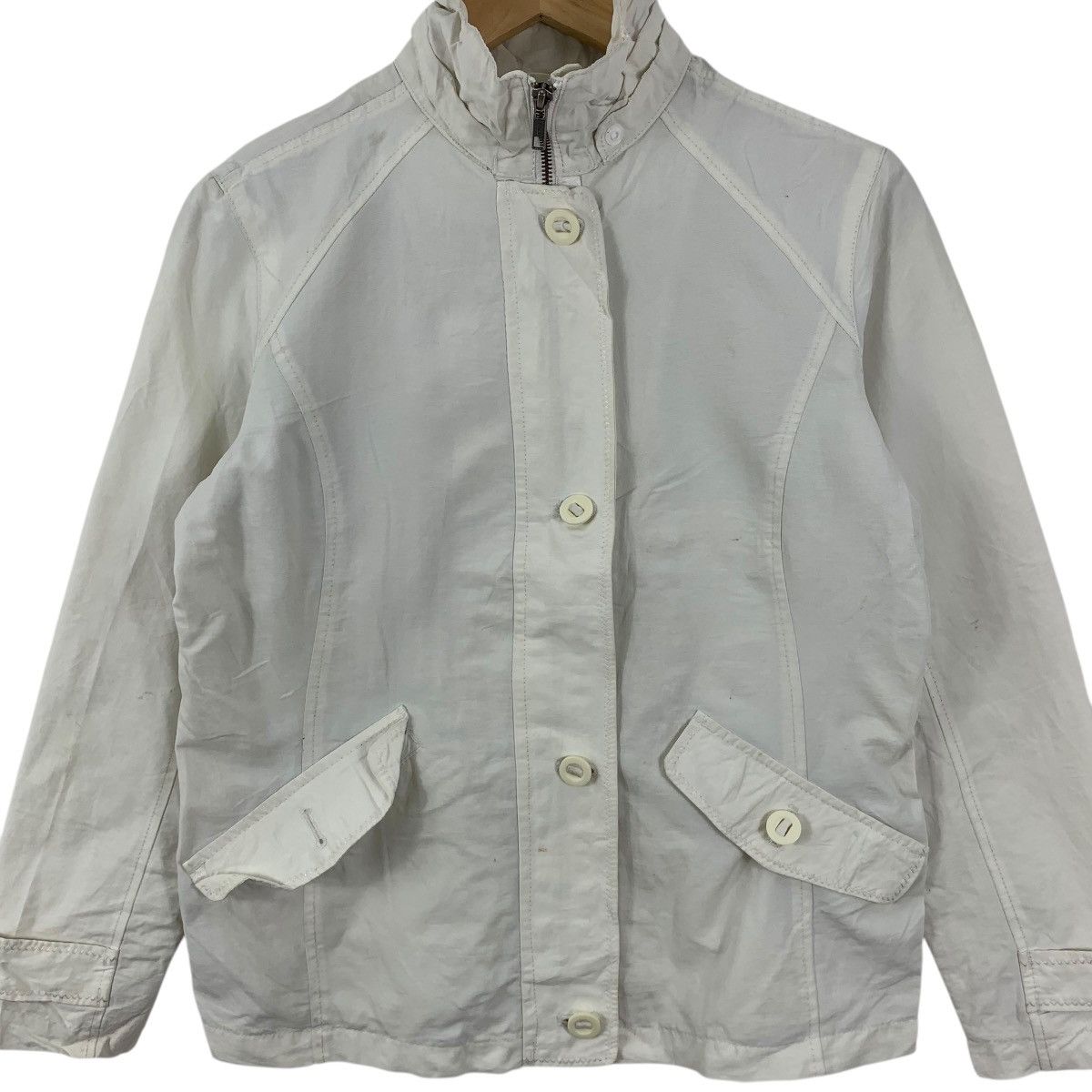 Lands' End Vintage LANDS’ END Outdoor Camping White Jacket Windbreaker Size XS / US 0-2 / IT 36-38 - 5 Thumbnail