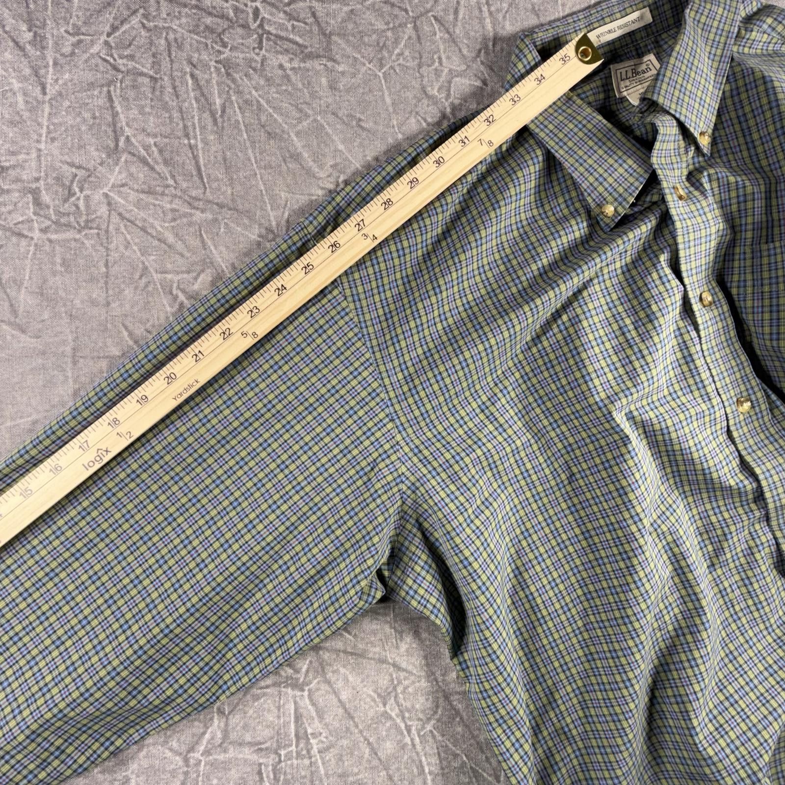 L.L. Bean L.L. Bean Shirt Men's XXL Green Wrinkle Resistant Cotton Size US XXL / EU 58 / 5 - 6 Thumbnail
