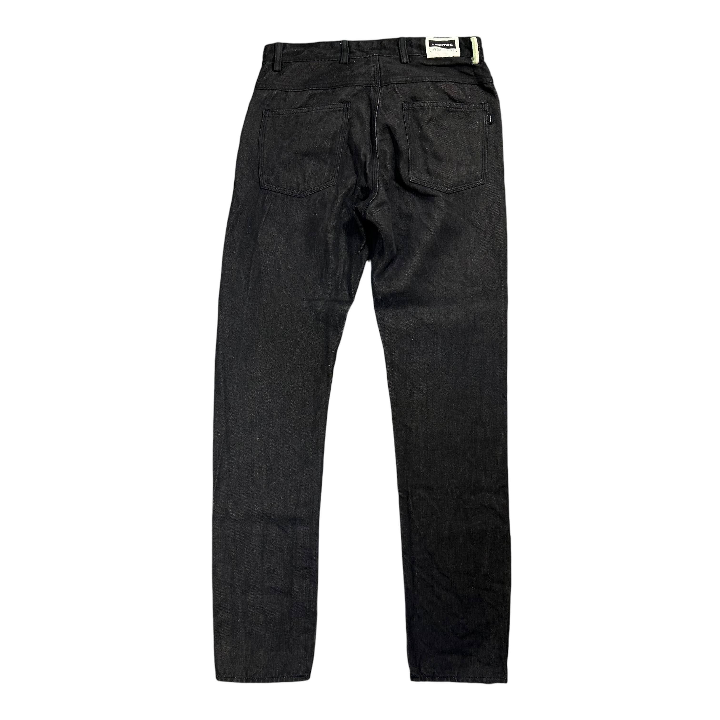 Freitag Freitag E500 Denim Linen Hemp Black Jeans W30L32 Size US 30 / EU 46 - 2 Thumbnail