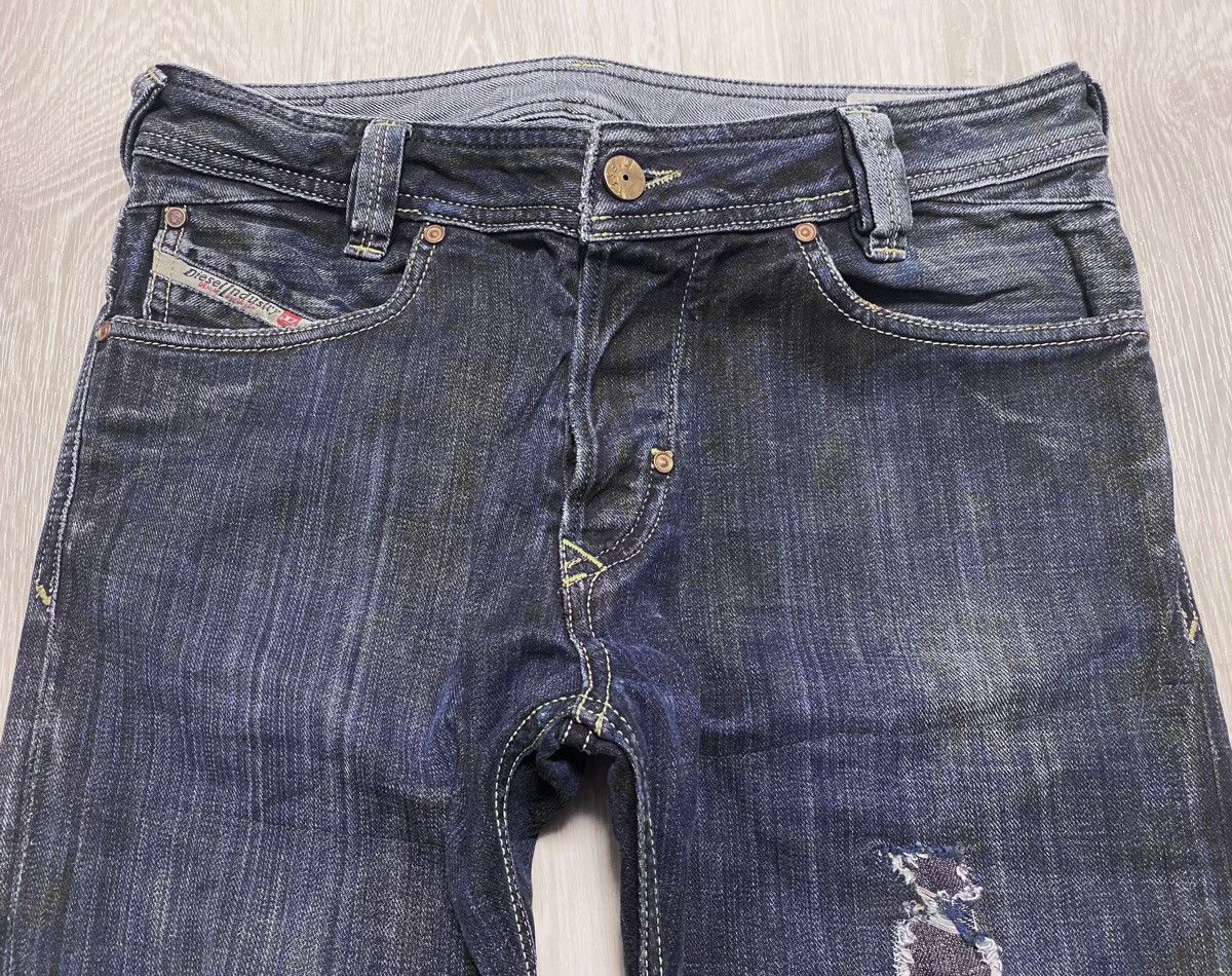 Diesel Women’s Diesel Slammer Washed Torn Distressed Denim Jeans Size 28" / US 6 / IT 42 - 10 Thumbnail