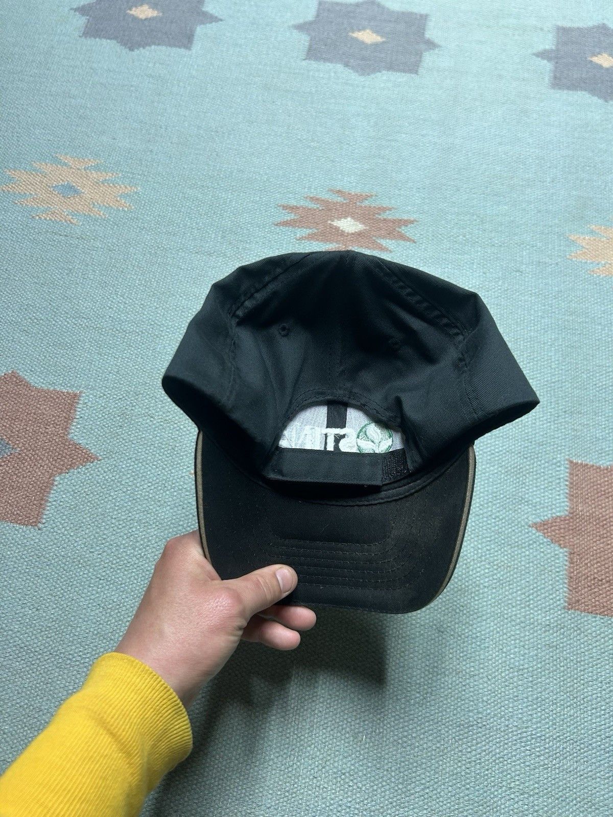 Vintage Stine strapback hat seed farm embroidered logo black Size ONE SIZE - 4 Thumbnail