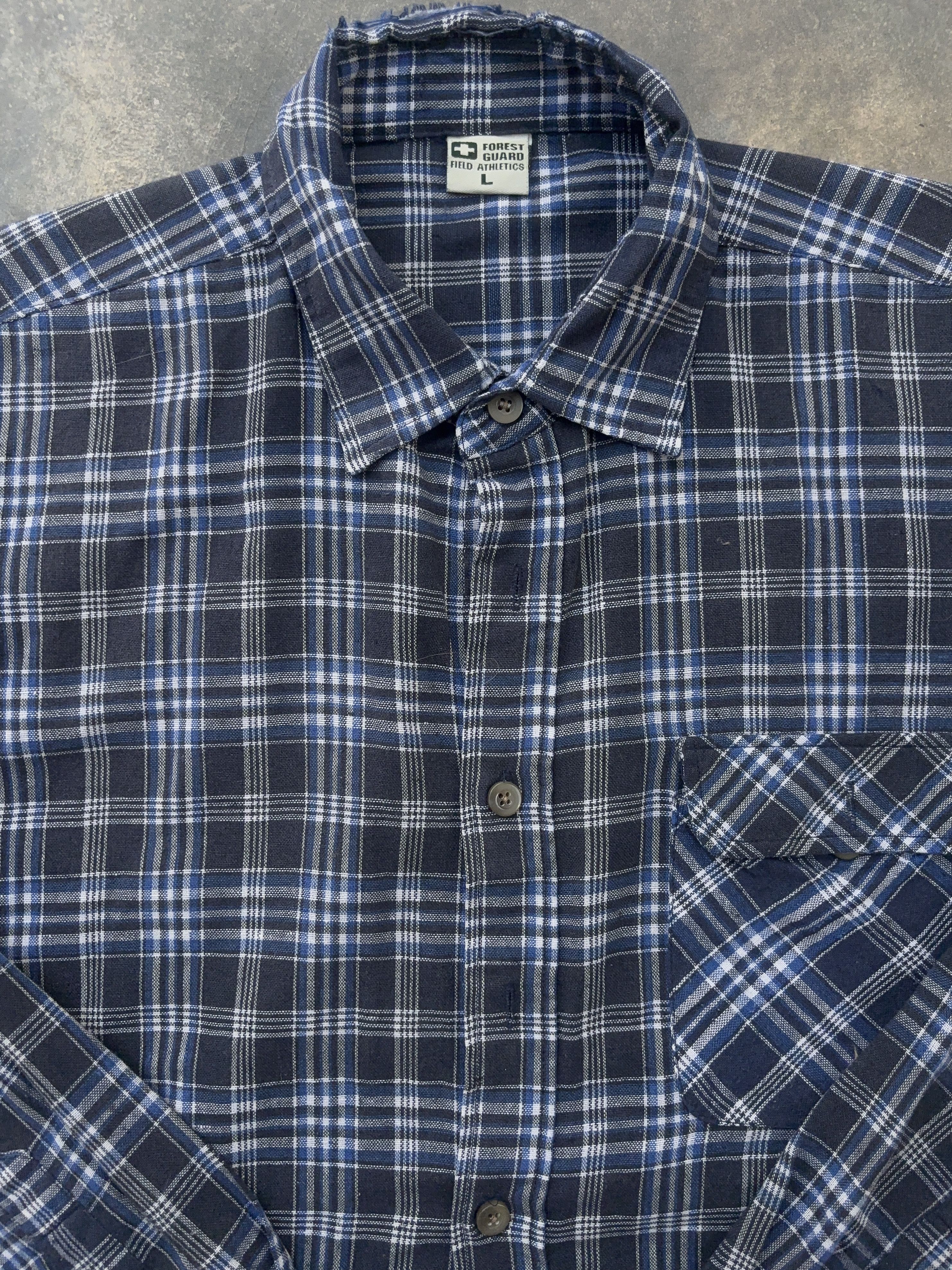 Other Forest Guard Blue Vintage Checkered Button Up Shirt Size US L / EU 52-54 / 3 - 3 Thumbnail