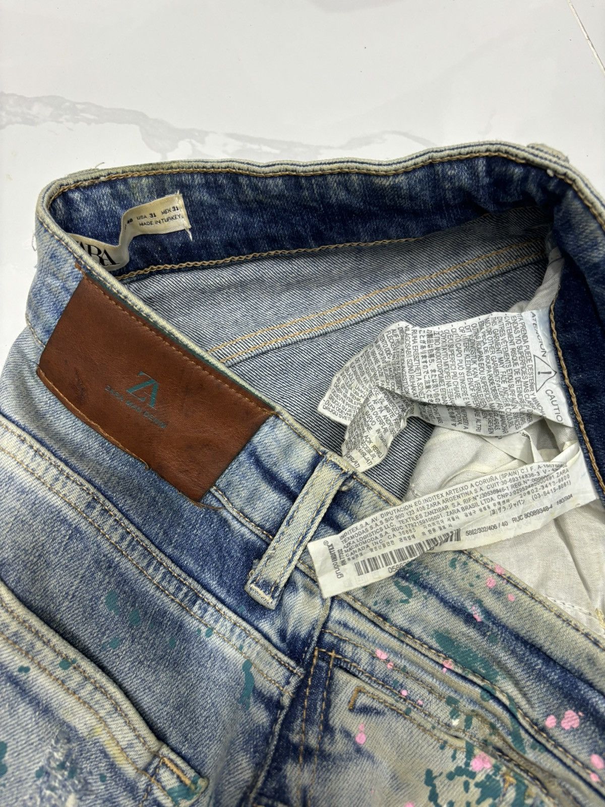 Yasuyuki Ishii Ripped THRASHED Distress Painter Acid Wash Zara Skinny Jeans Size US 30 / EU 46 - 10 Thumbnail