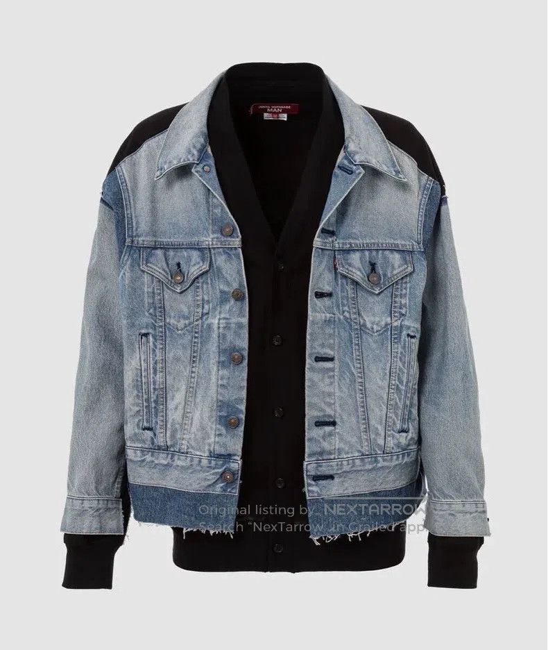 Junya Watanabe Junya Watanabe Knit sweater patched denim jacket Size US XS / EU 42 / 0 - 1 Thumbnail
