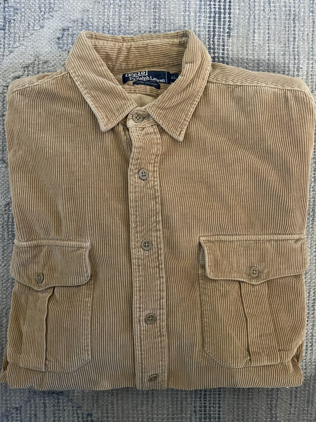 Polo Ralph Lauren × Vintage Vintage Substantial Corduroy Shirt Size US XL / EU 56 / 4 - 1 Thumbnail