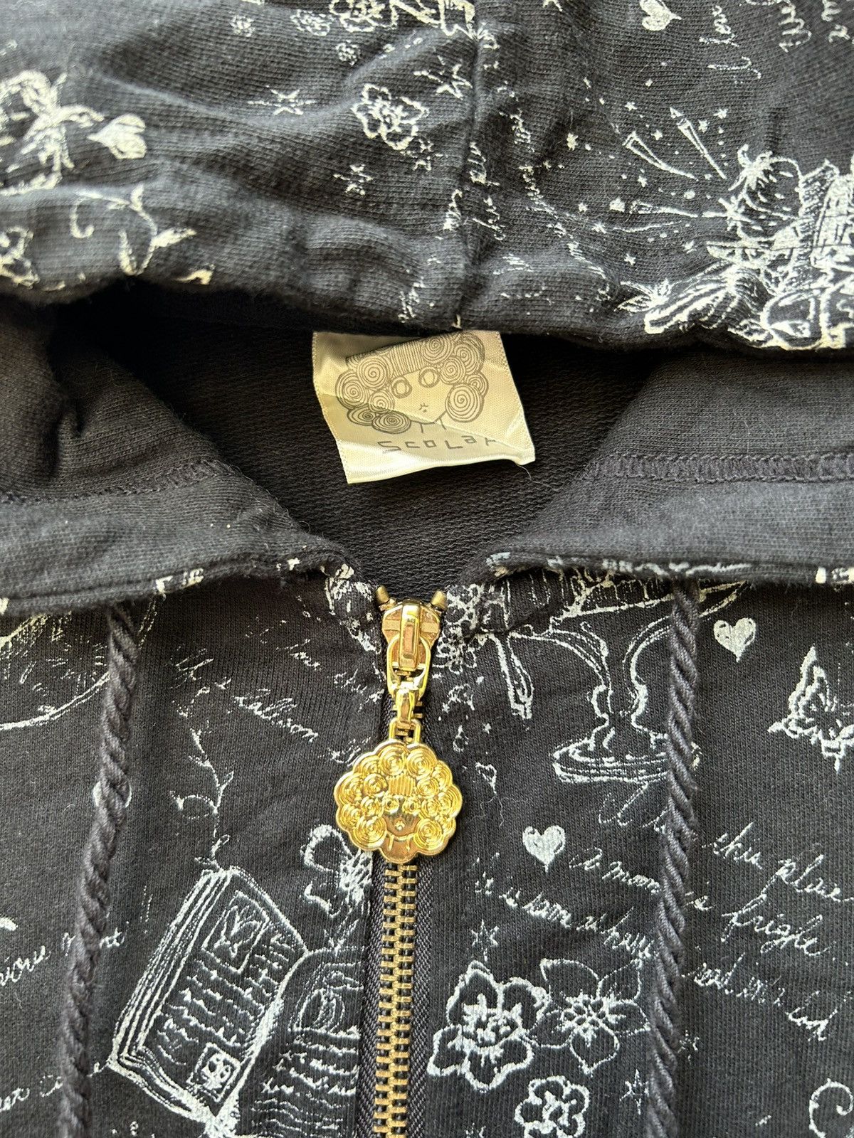 If Six Was Nine × Japanese Brand × Le Grande Bleu (L.G.B.) Scolar Overprint Sweatshirt Zipper Hoodie Size US L / EU 52-54 / 3 - 6 Thumbnail
