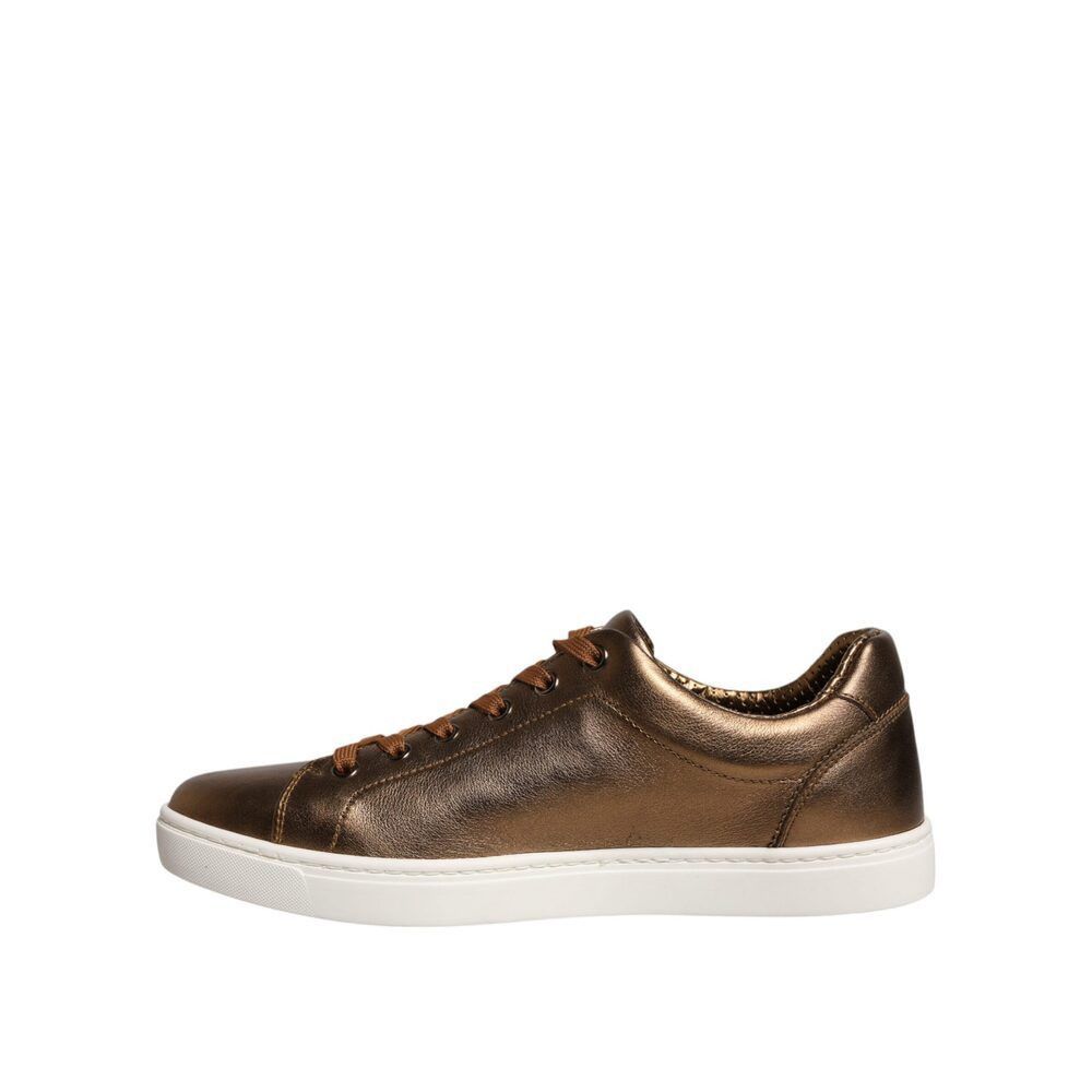 Dolce & Gabbana Dolce & Gabbana Gold Leather Logo London Men Sneaker Shoes Size US 7 / EU 40 - 5 Thumbnail