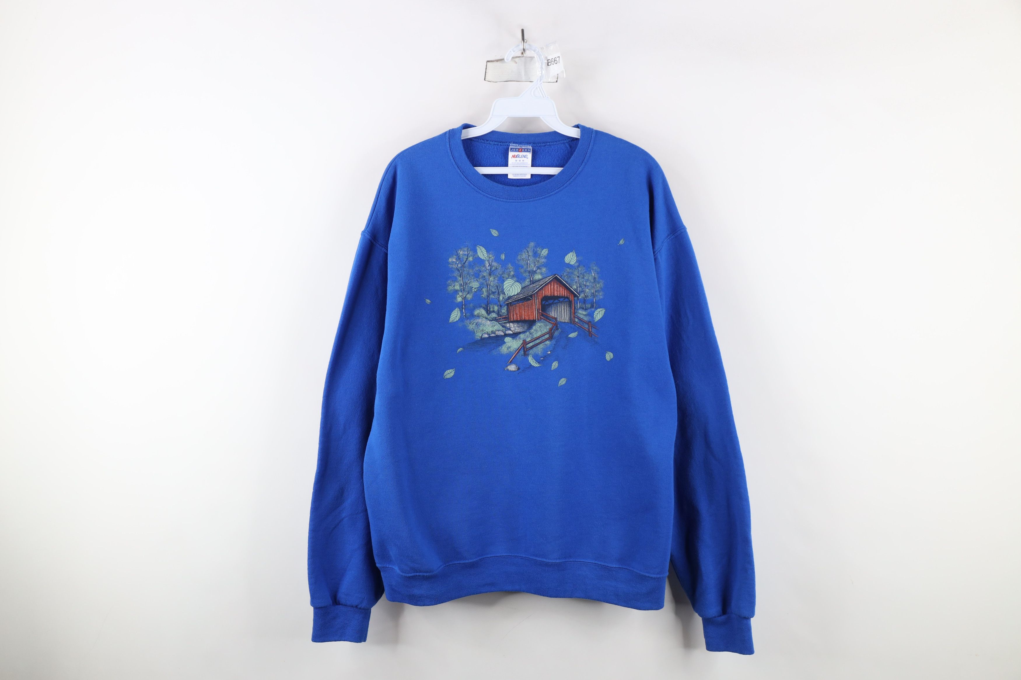 Vintage Vintage 90s Country Farm Road Nature Crewneck Sweatshirt Size M / US 6-8 / IT 42-44 - 1 Thumbnail