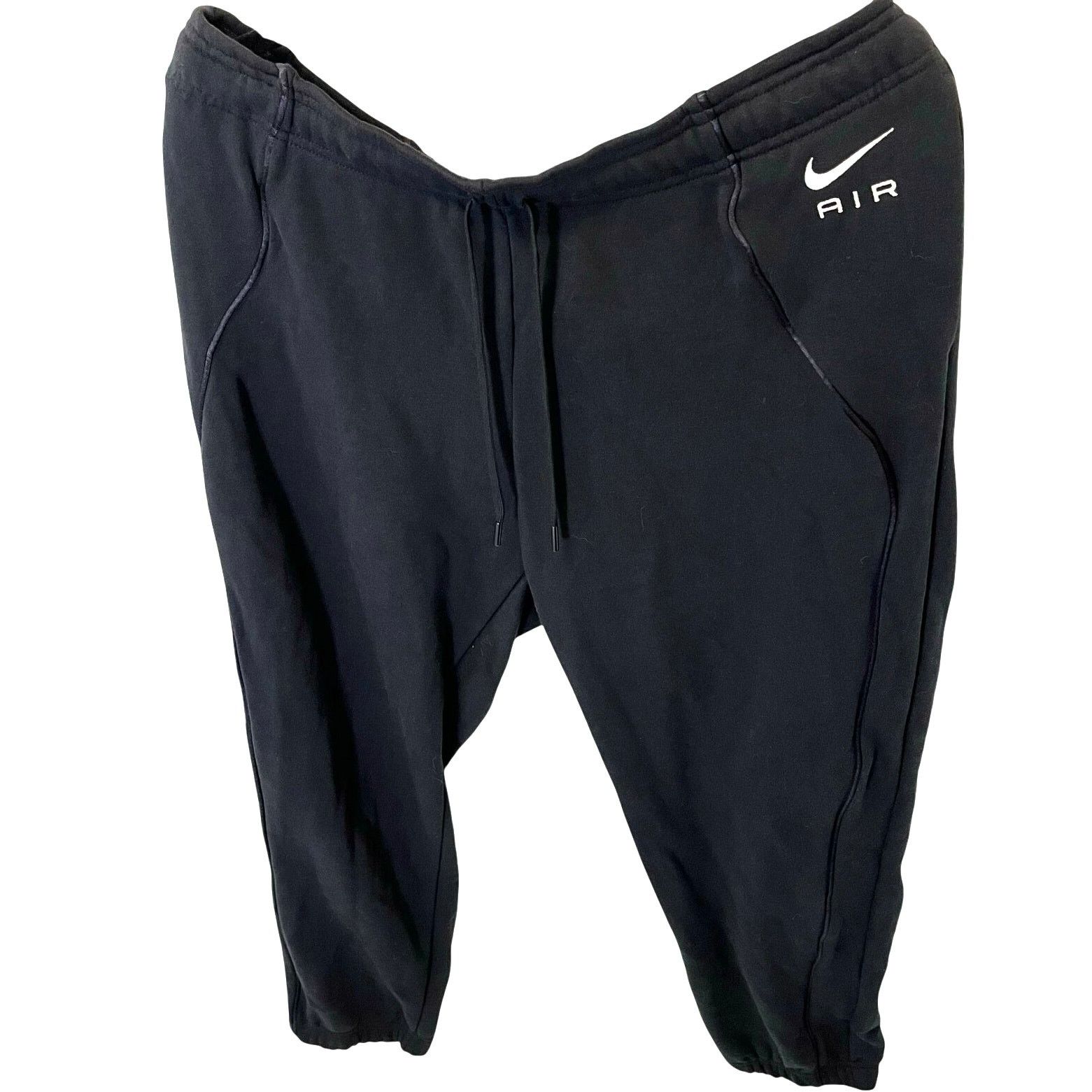 Nike •NWT• NIKE AIR SPORTSWEAR WOMENS BLACK SWEATPANTS • XL Size 39" - 1 Thumbnail
