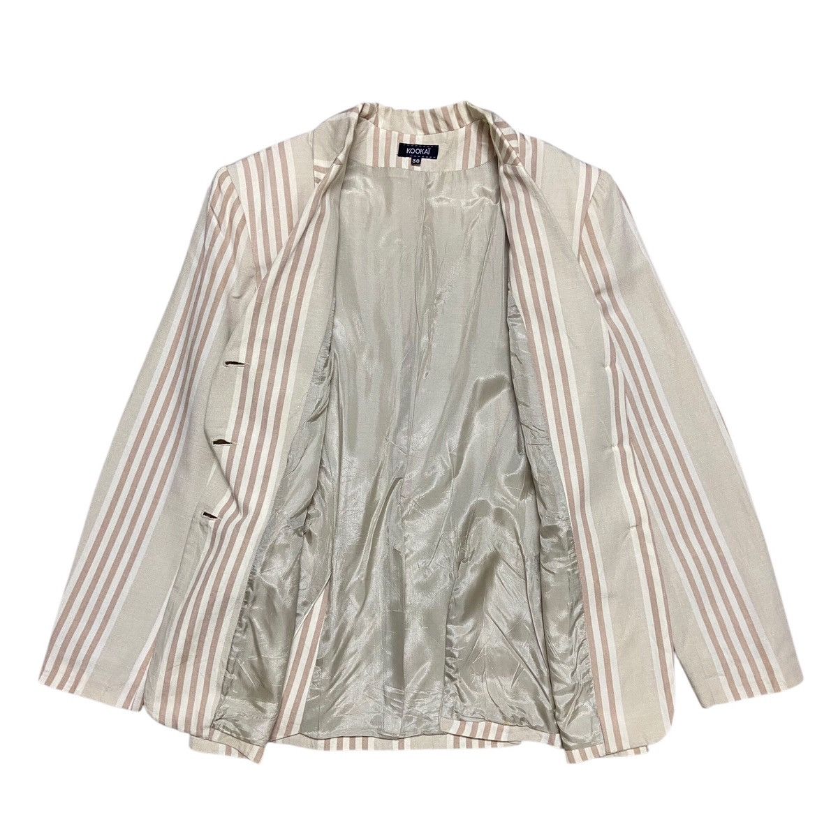 Designer Kookai Striped Blazer Jacket Size S / US 4 / IT 40 - 2 Thumbnail