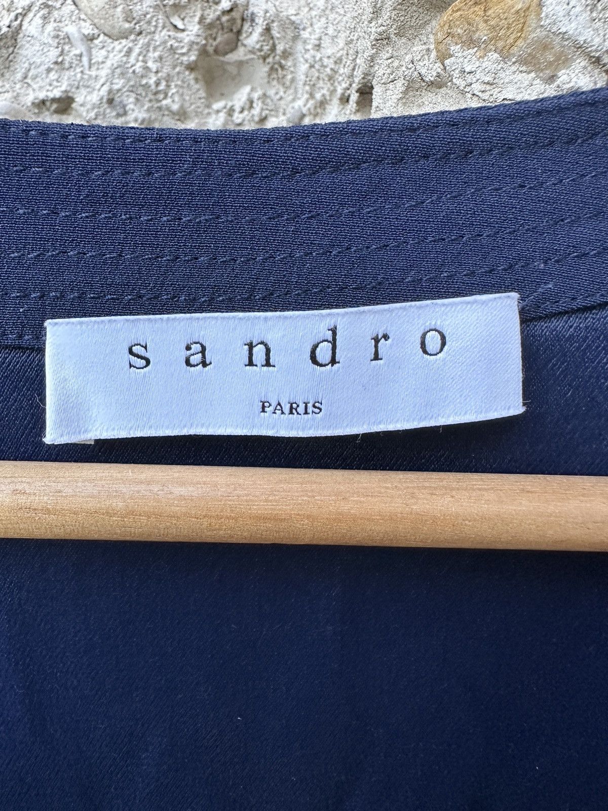 Designer × Sandro Sandro paris navy dress Size L / US 10 / IT 46 - 3 Thumbnail