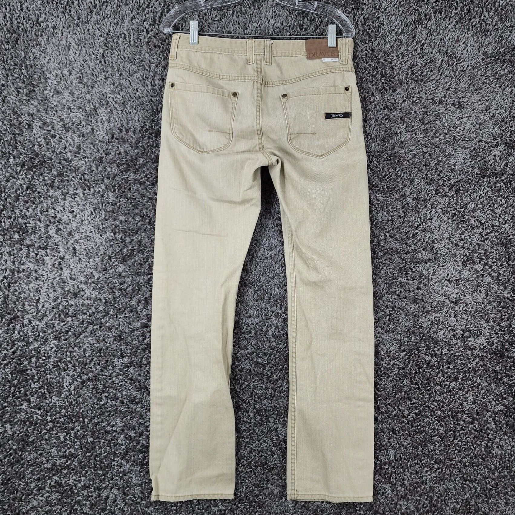 Vintage VINTAGE Dravus Jeans Men Straight Leg Slim Fit Beige Size 31x32 Size US 31 - 6 Thumbnail