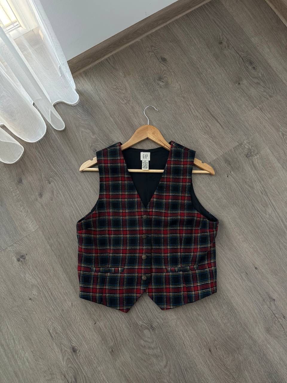 Gap × Vintage Vintage Gap Flannel Wool Waistcoat Vest Size M / US 6-8 / IT 42-44 - 1 Thumbnail