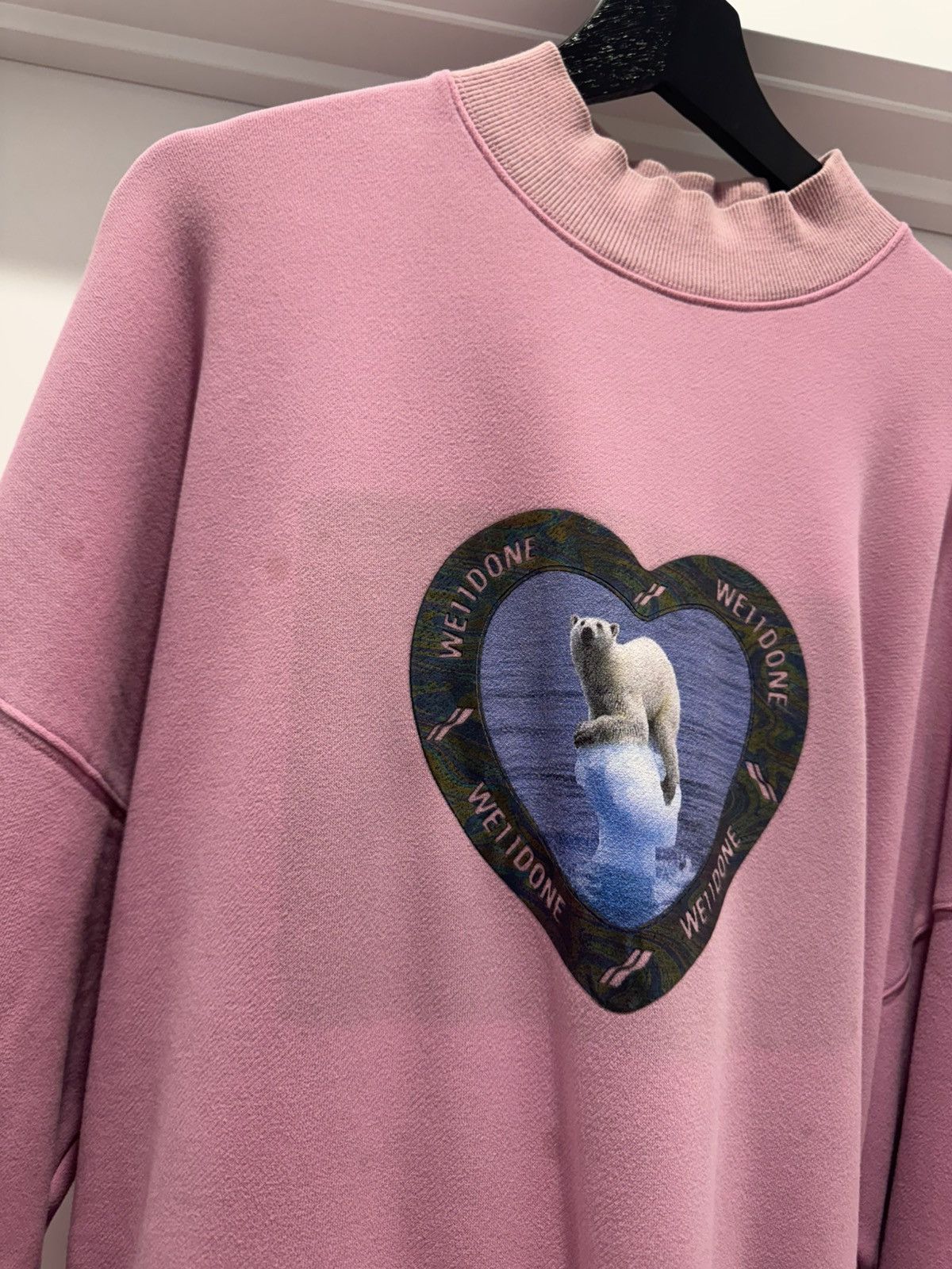 WE11DONE WE11DONE Pink Crewneck Sweatshirt Size US M / EU 48-50 / 2 - 5 Thumbnail