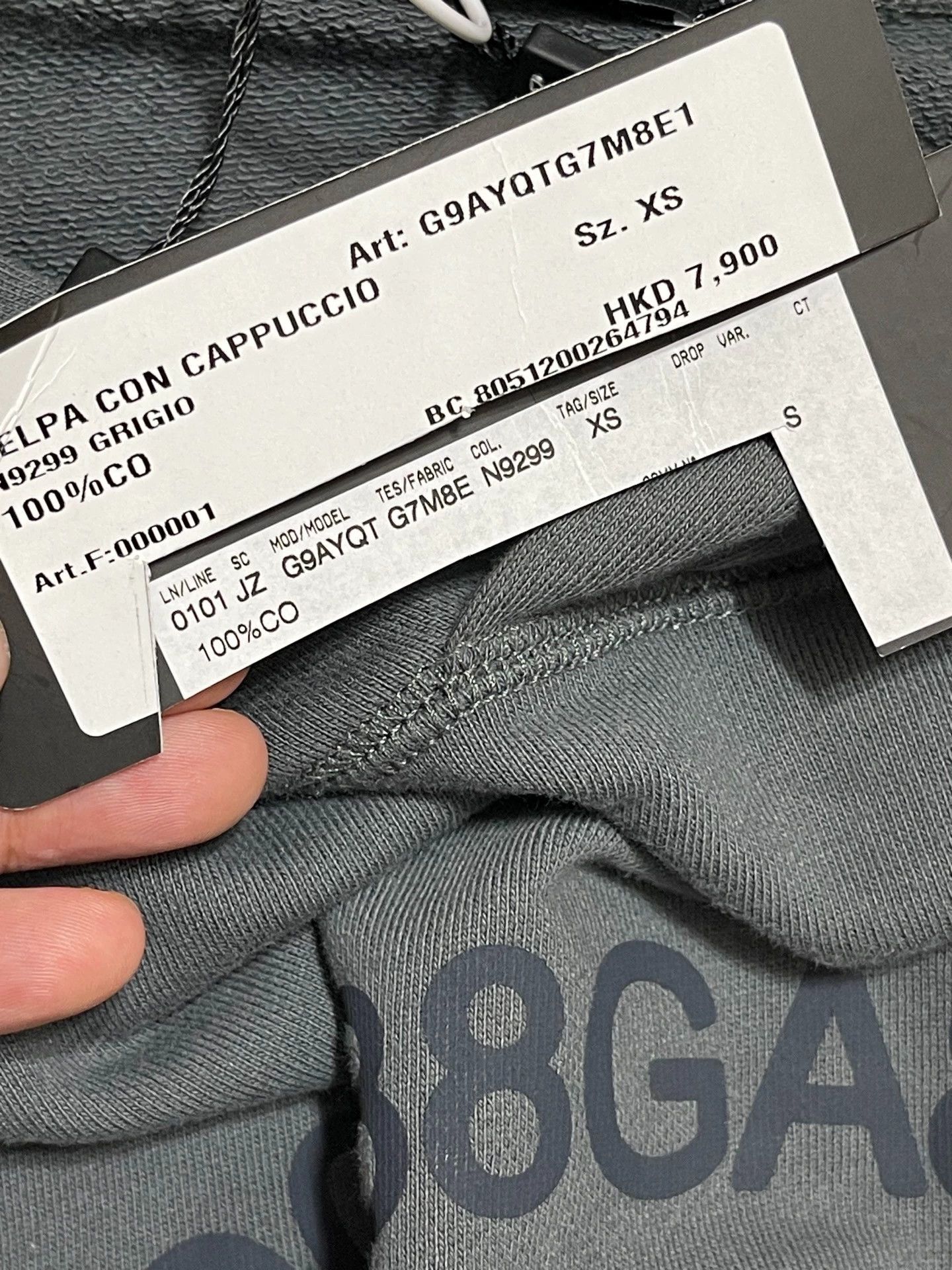 Dolce & Gabbana DG Dolce & Gabbana Dirty Wash Boxy Short Hoodie XS Size US XS / EU 42 / 0 - 7 Thumbnail
