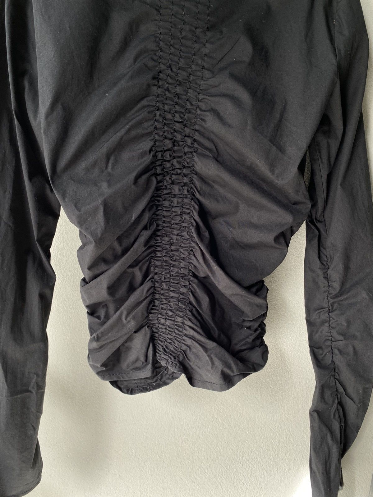 Designer × Japanese Brand Y2K Mayentl Black Ruched Long-Sleeve Blouse Size M / US 6-8 / IT 42-44 - 12 Thumbnail