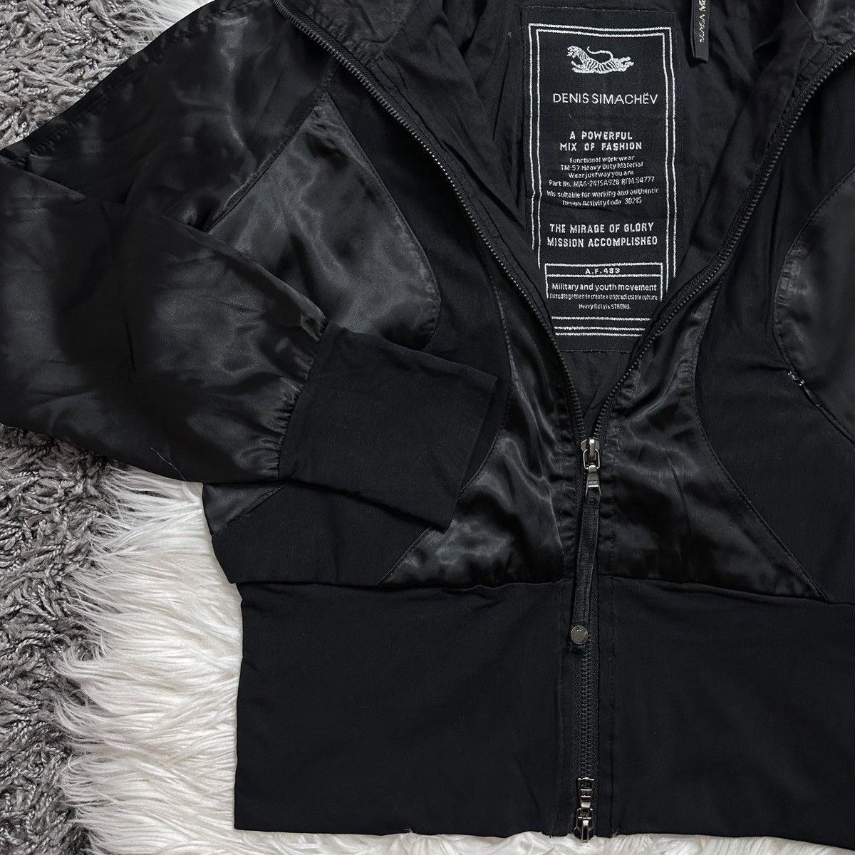 Denis Simachev Denis Simachev Rare Black Satin Bomber Archival Size M / US 6-8 / IT 42-44 - 4 Thumbnail