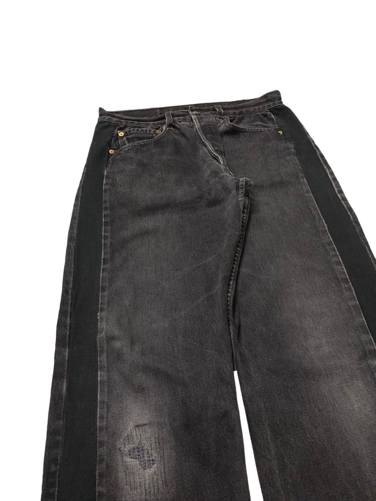 Japanese Brand Levis Baggy Y2k Balenciaga Wide Leg Style Distressed (AC38) Size US 31 - 5 Thumbnail
