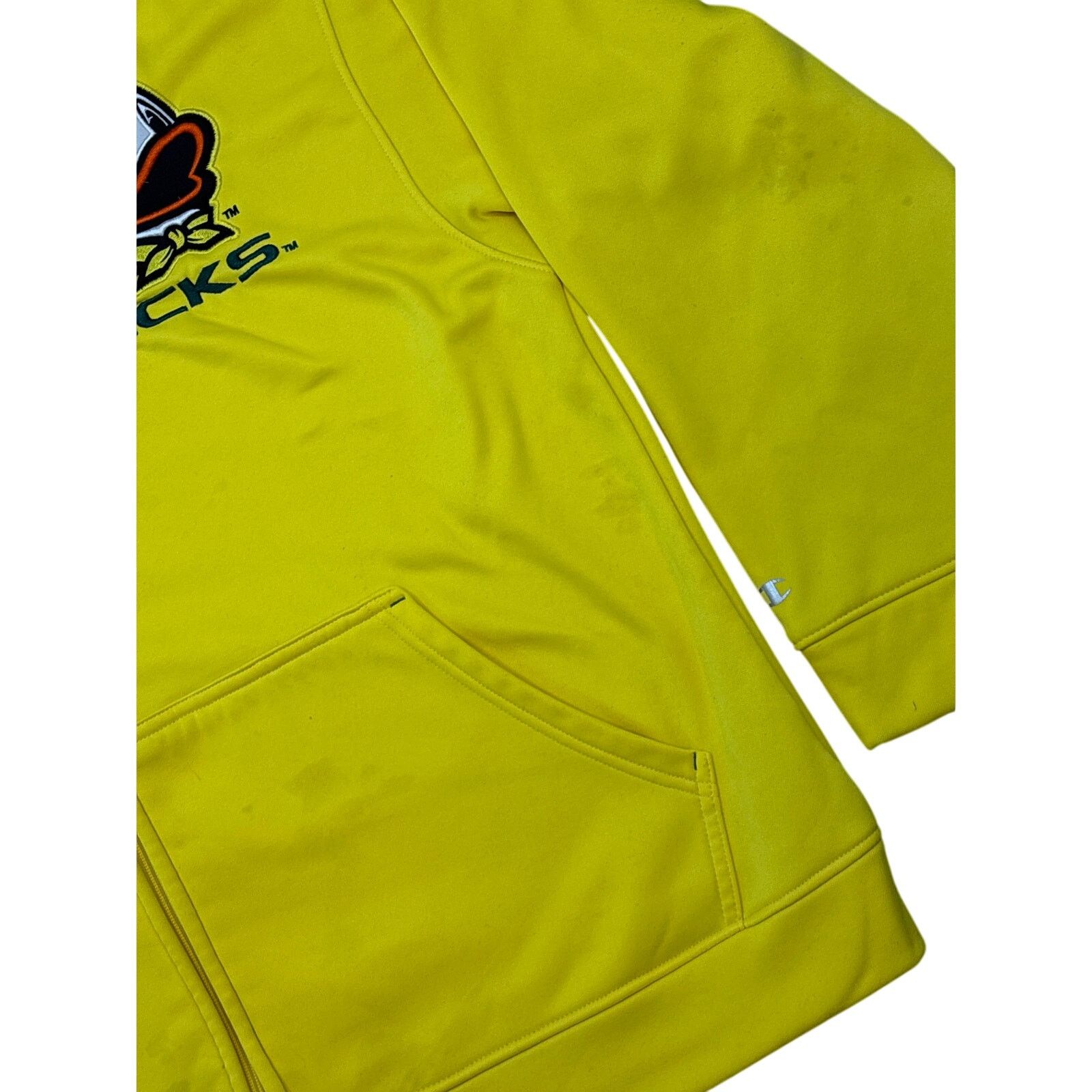 Champion Champion Oregon Ducks Yellow zip up embroidered patch logo Size US XXL / EU 58 / 5 - 3 Thumbnail